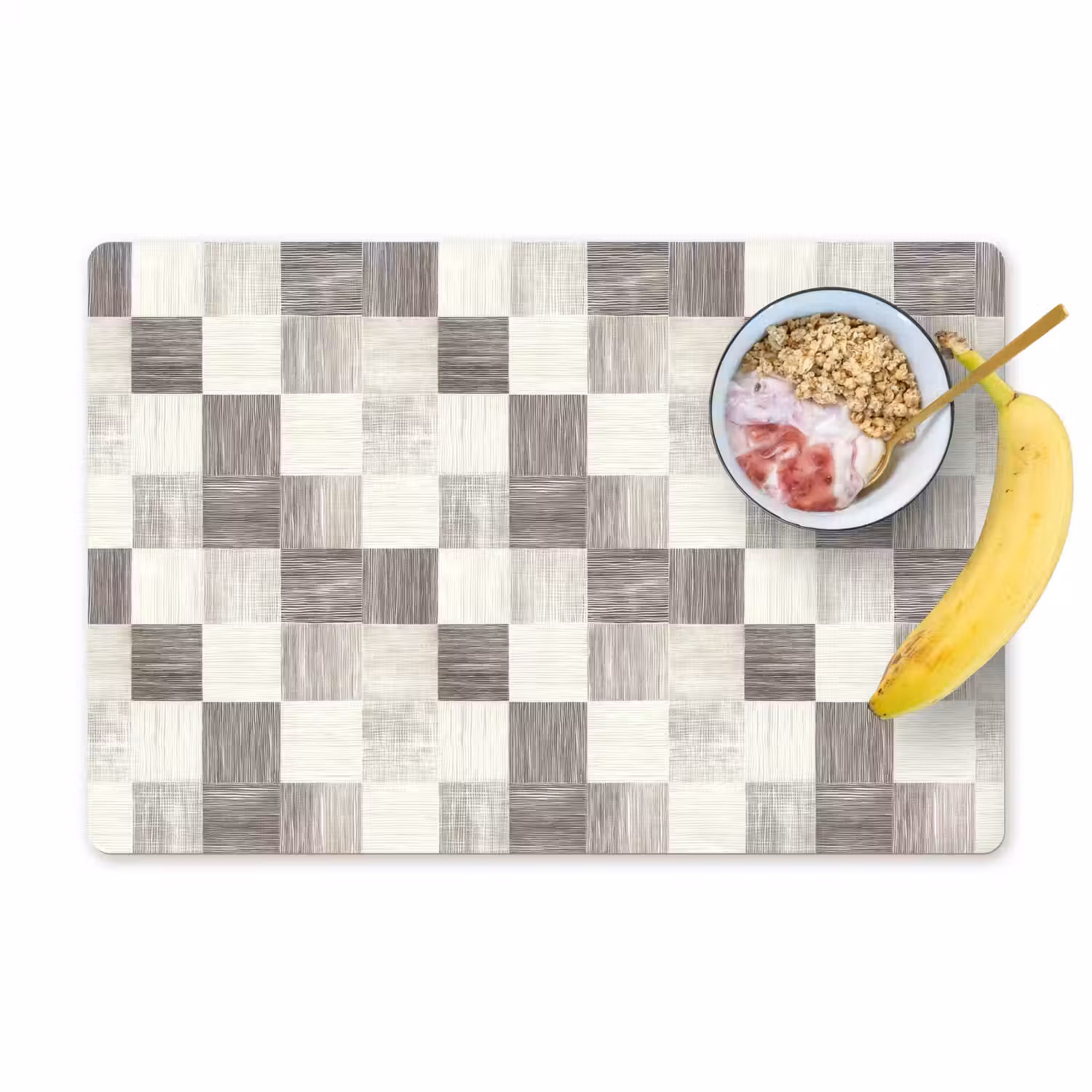 Patroon - Dambord - Houtnerf Placemat vinyl groot 368 -zzzproduct_Kitchenyeah-website