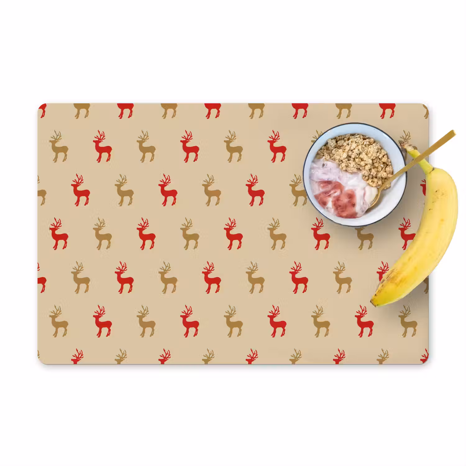 Patroon - Herten - Beige Placemat vinyl groot 368 -zzzproduct_Kitchenyeah-website
