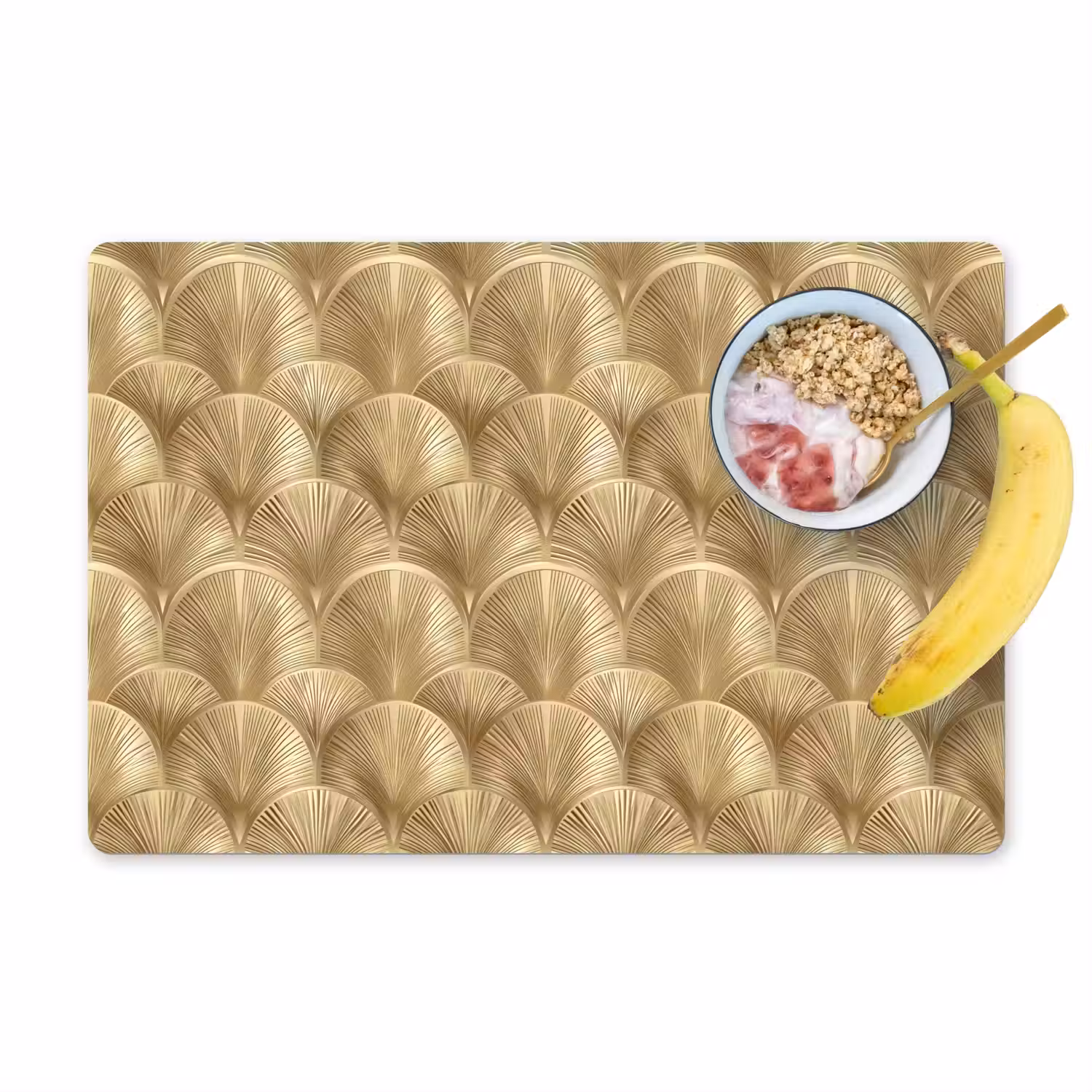 Patroon - Waaier - Goud Placemat vinyl groot 368 -zzzproduct_Kitchenyeah-website