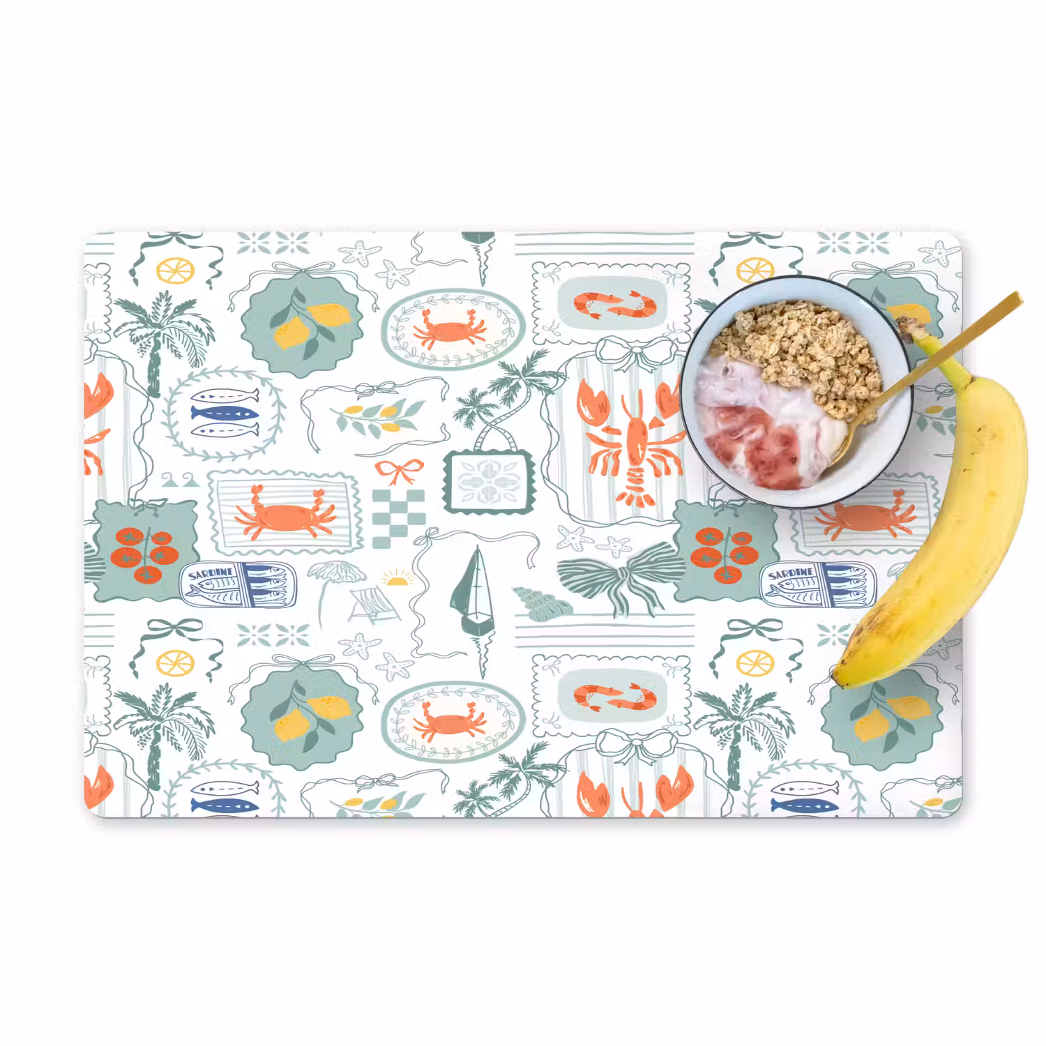Zee - Sfeer - kreeft - Citroen Placemat vinyl groot 368 -zzzproduct_Kitchenyeah-website