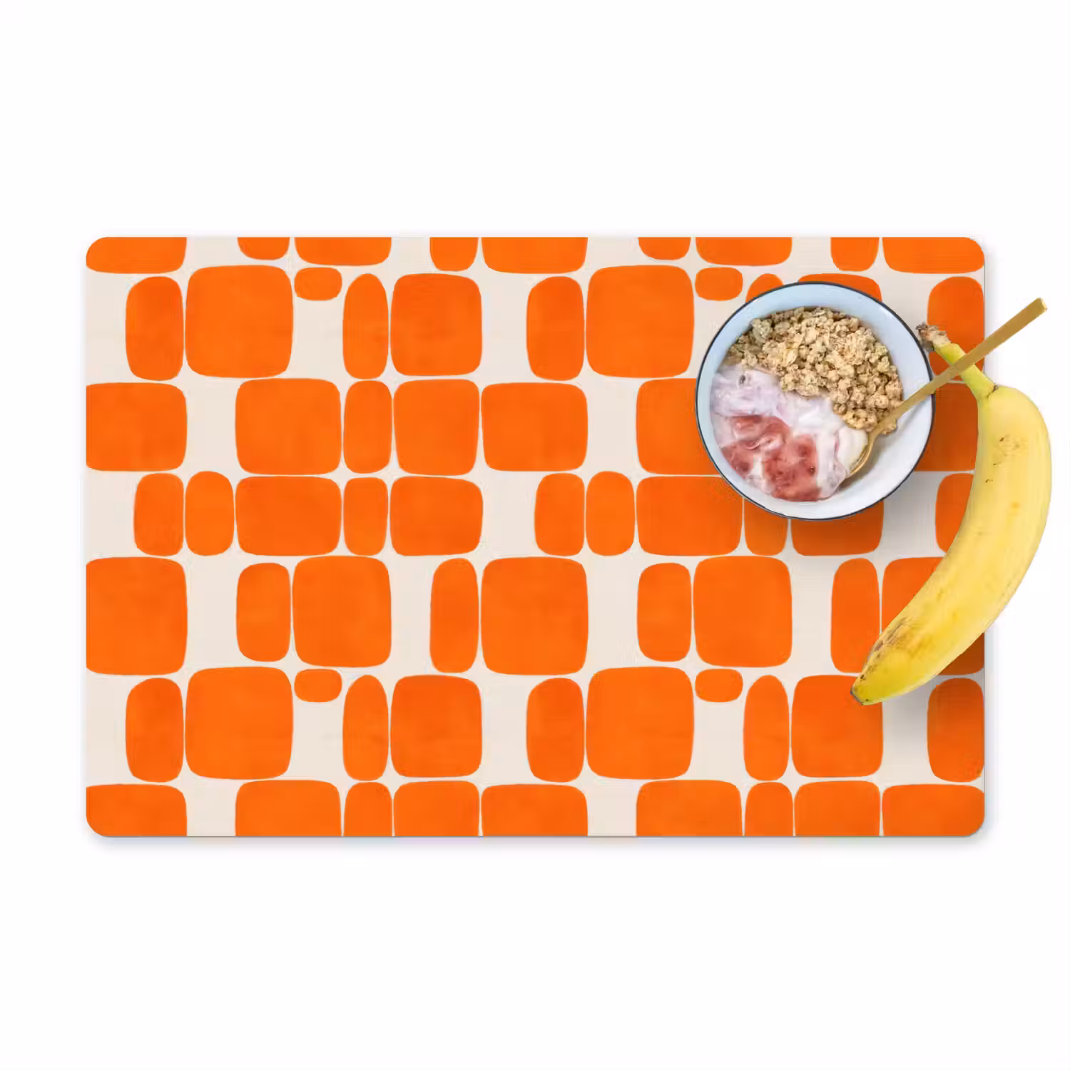 Patroon - Retro - Oranje Placemat vinyl groot 368 -zzzproduct_Kitchenyeah-website