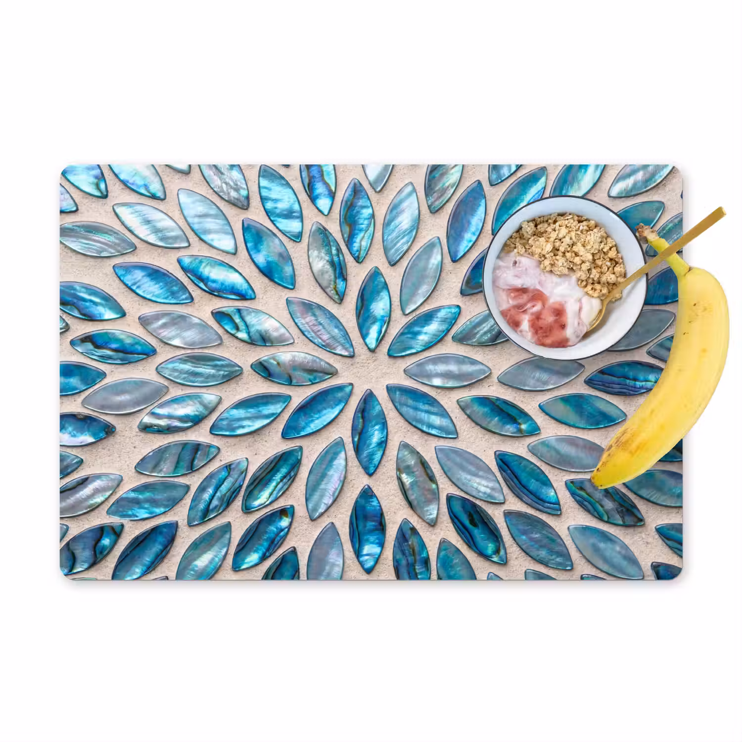 Patroon - Glans - Abstract - Blauw - Decoratie Placemat vinyl groot -zzzproduct_Kitchenyeah-website