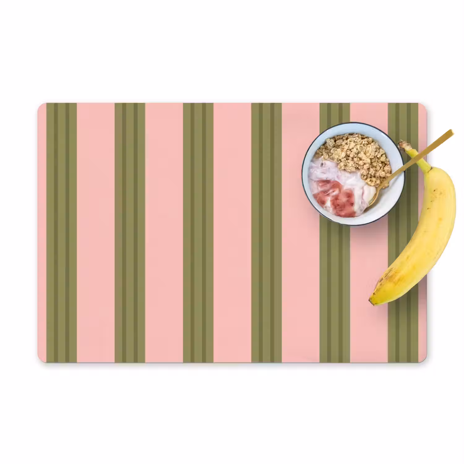 Patroon - Strepen - Abstract - Roze - Groen Placemat vinyl groot -zzzproduct_Kitchenyeah-website