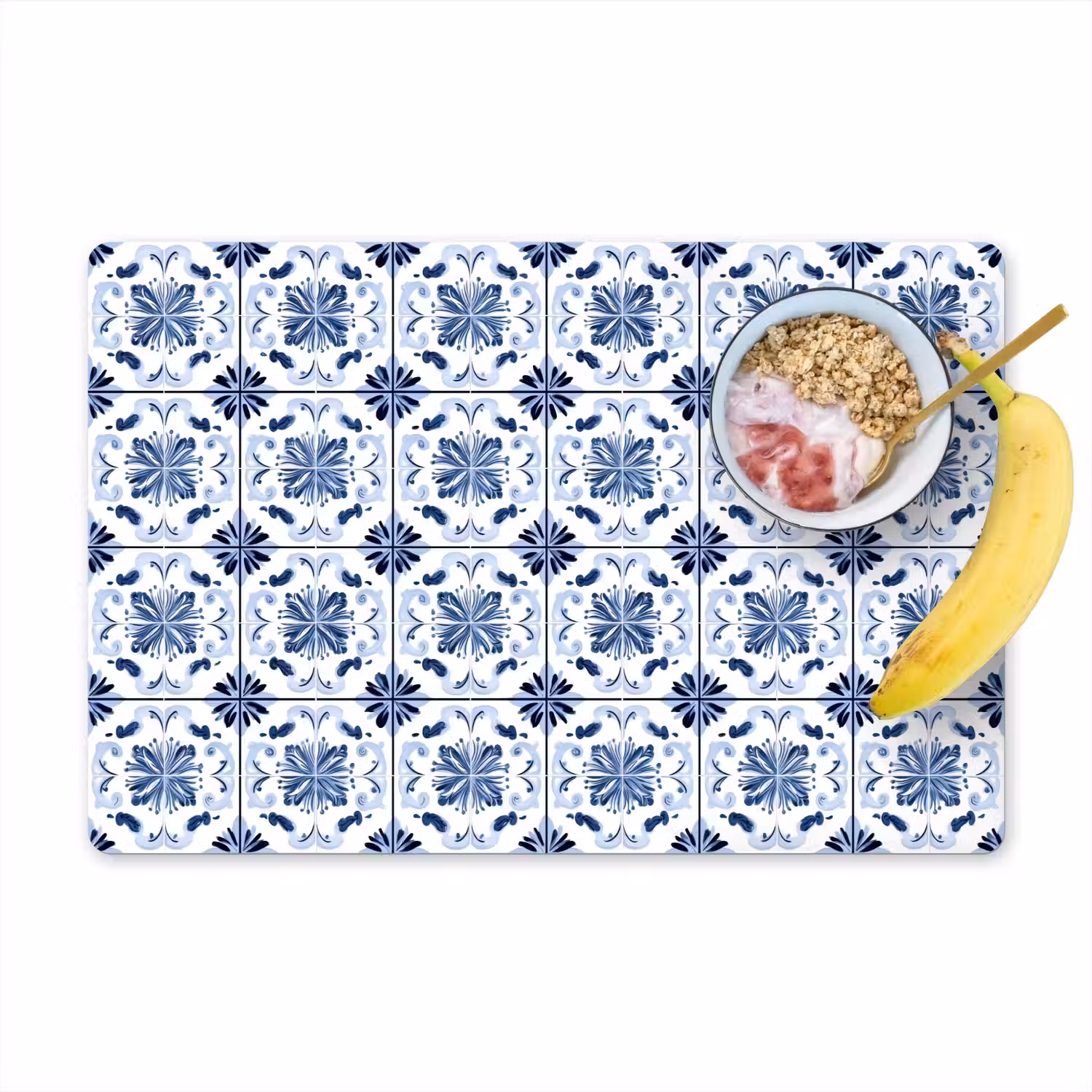 Patroon - Tegel - Blauw Placemat vinyl groot 368 -zzzproduct_Kitchenyeah-website