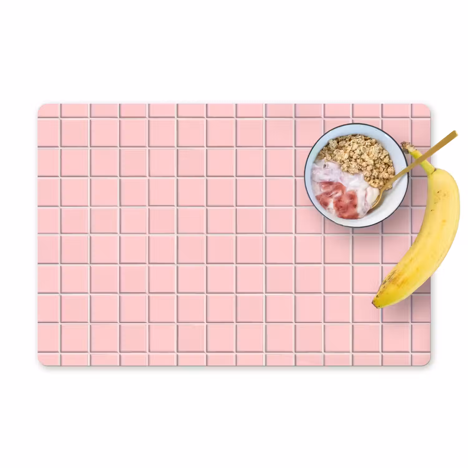 Patroon - Tegel - Pastelroze Placemat vinyl groot 368 -zzzproduct_Kitchenyeah-website