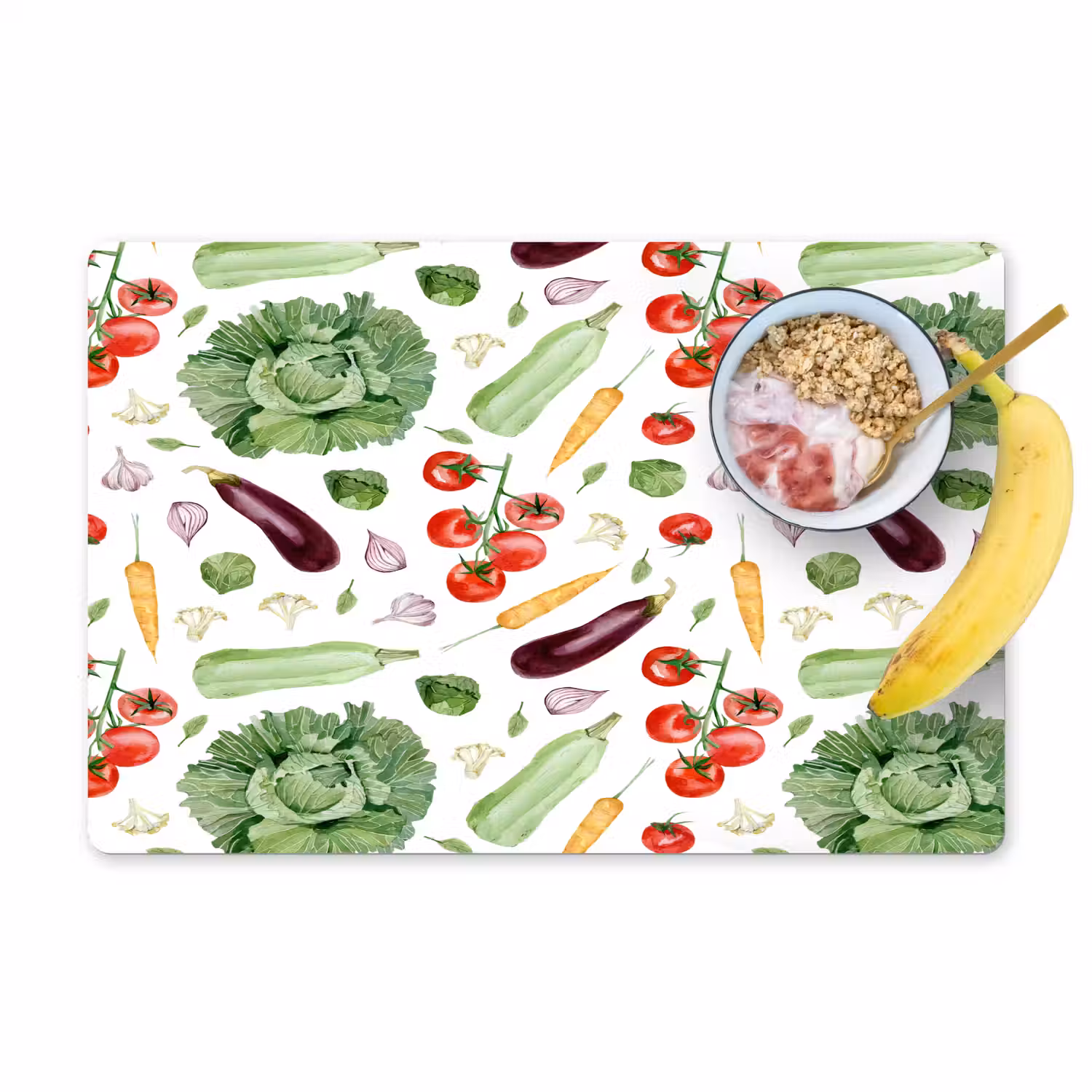 Patroon - Groente - Aquarel Placemat vinyl groot 368 -zzzproduct_Kitchenyeah-website