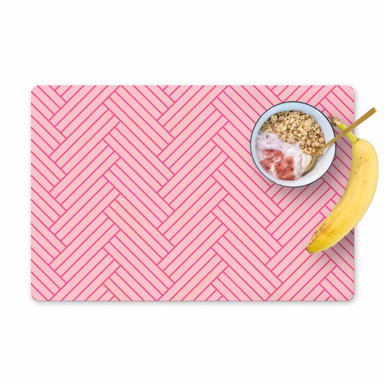 Roze - Patroon - Lijnen Placemat vinyl groot 368 -zzzproduct_Kitchenyeah-website