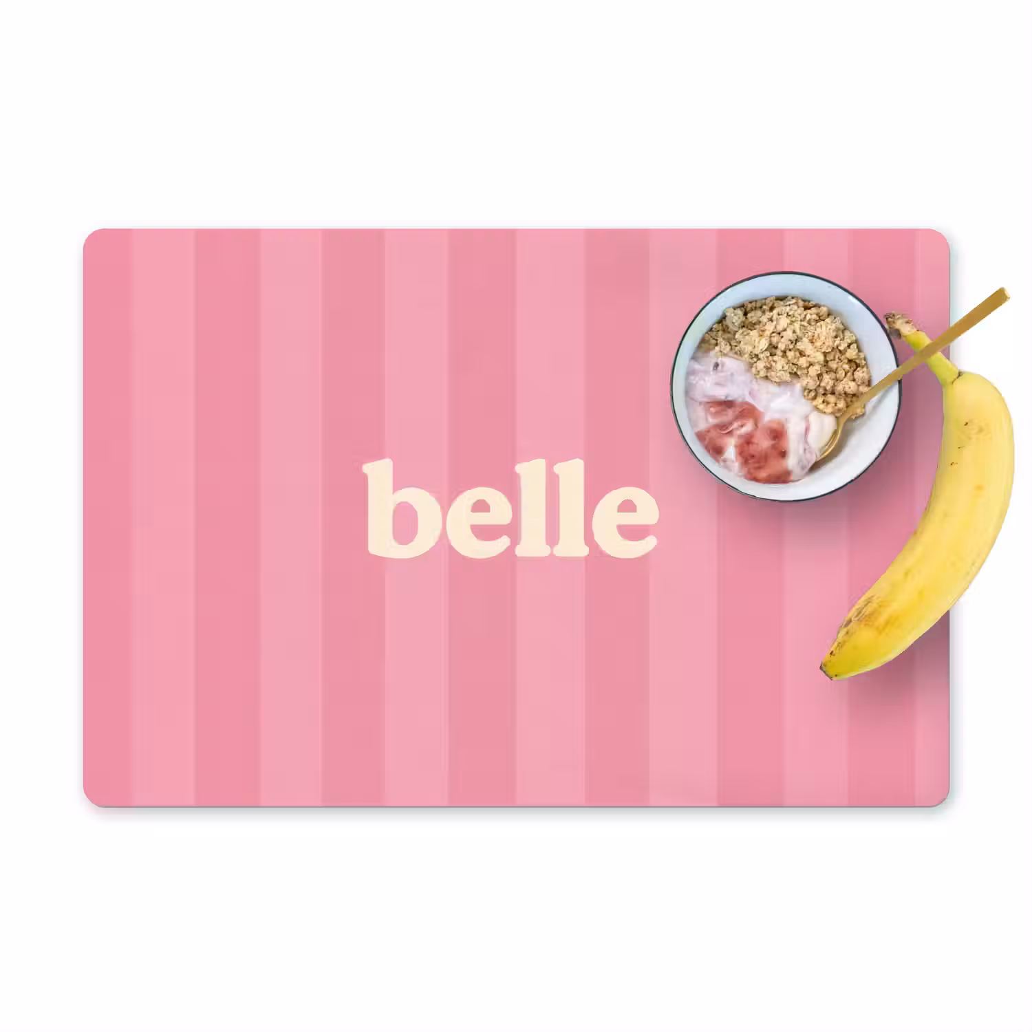 Roze - Gestreept - Belle Placemat vinyl groot -zzzproduct_Kitchenyeah-website
