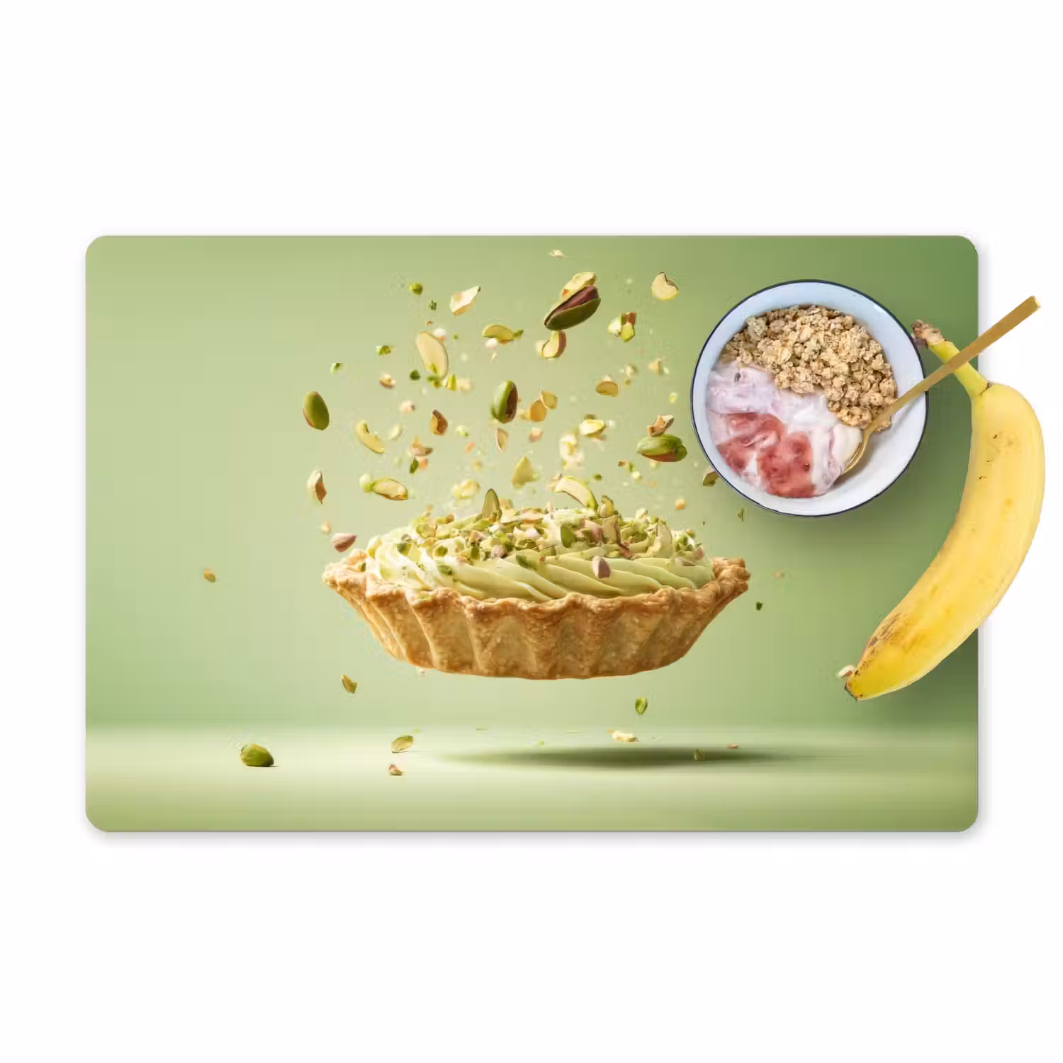 Pistache - Taart - Noten - Eten Placemat vinyl groot -zzzproduct_Kitchenyeah-website
