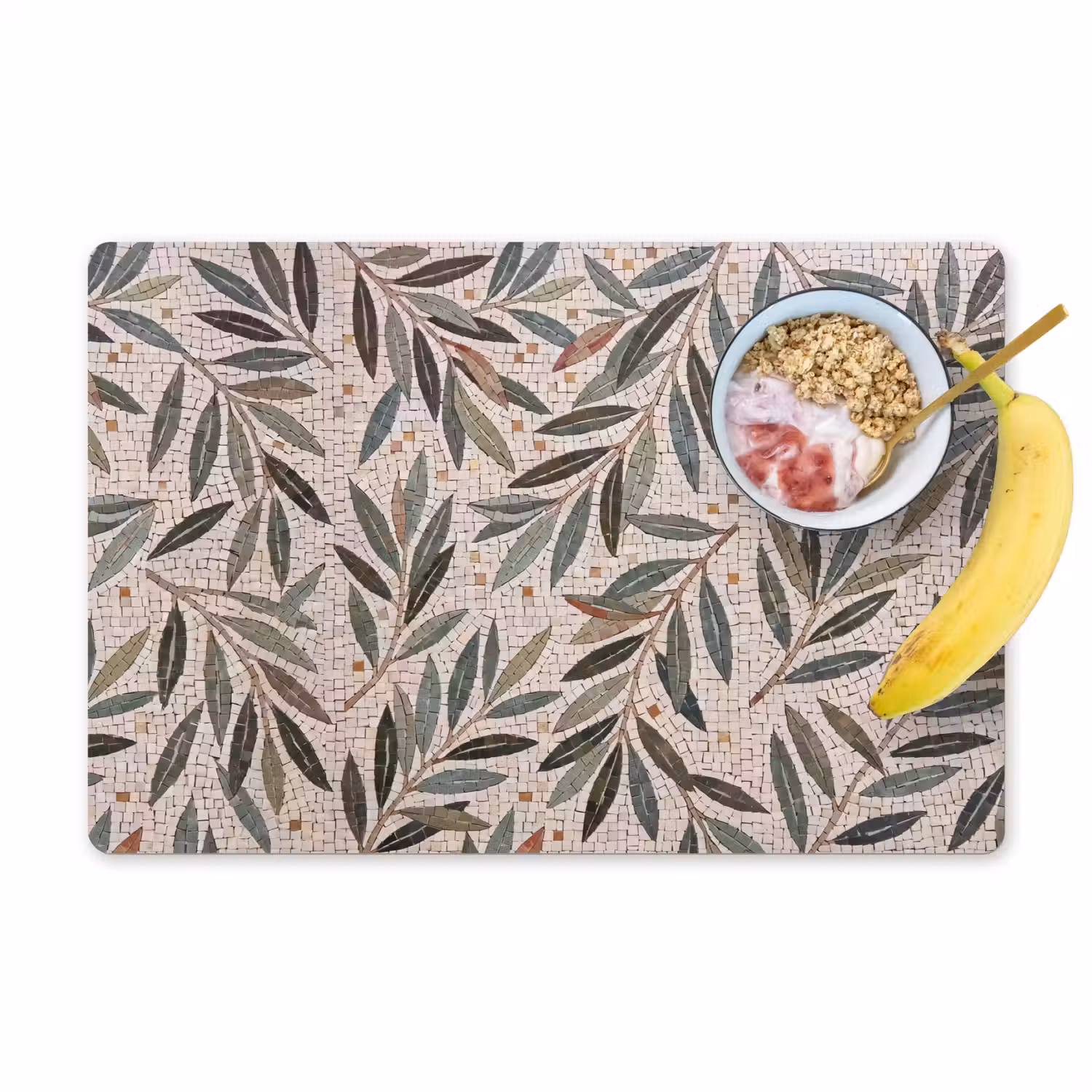Plant - Blad - Mozaïek - Groen Placemat vinyl groot -zzzproduct_Kitchenyeah-website