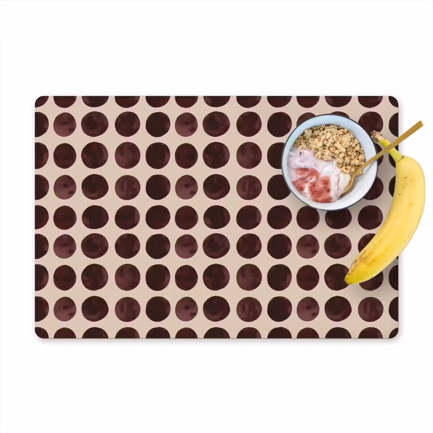 Stippen - Patroon - Bruin Placemat vinyl groot 368 -zzzproduct_Kitchenyeah-website