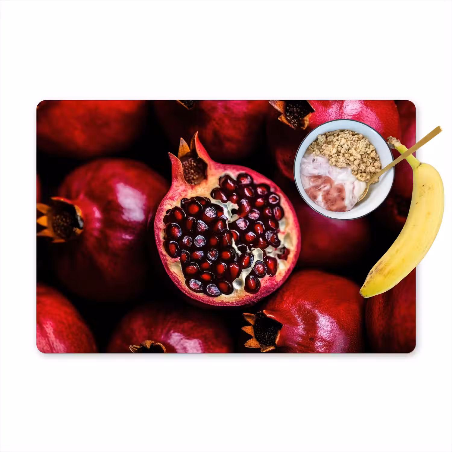Granaatappel - Rood - Fruit Placemat vinyl groot -zzzproduct_Kitchenyeah-website