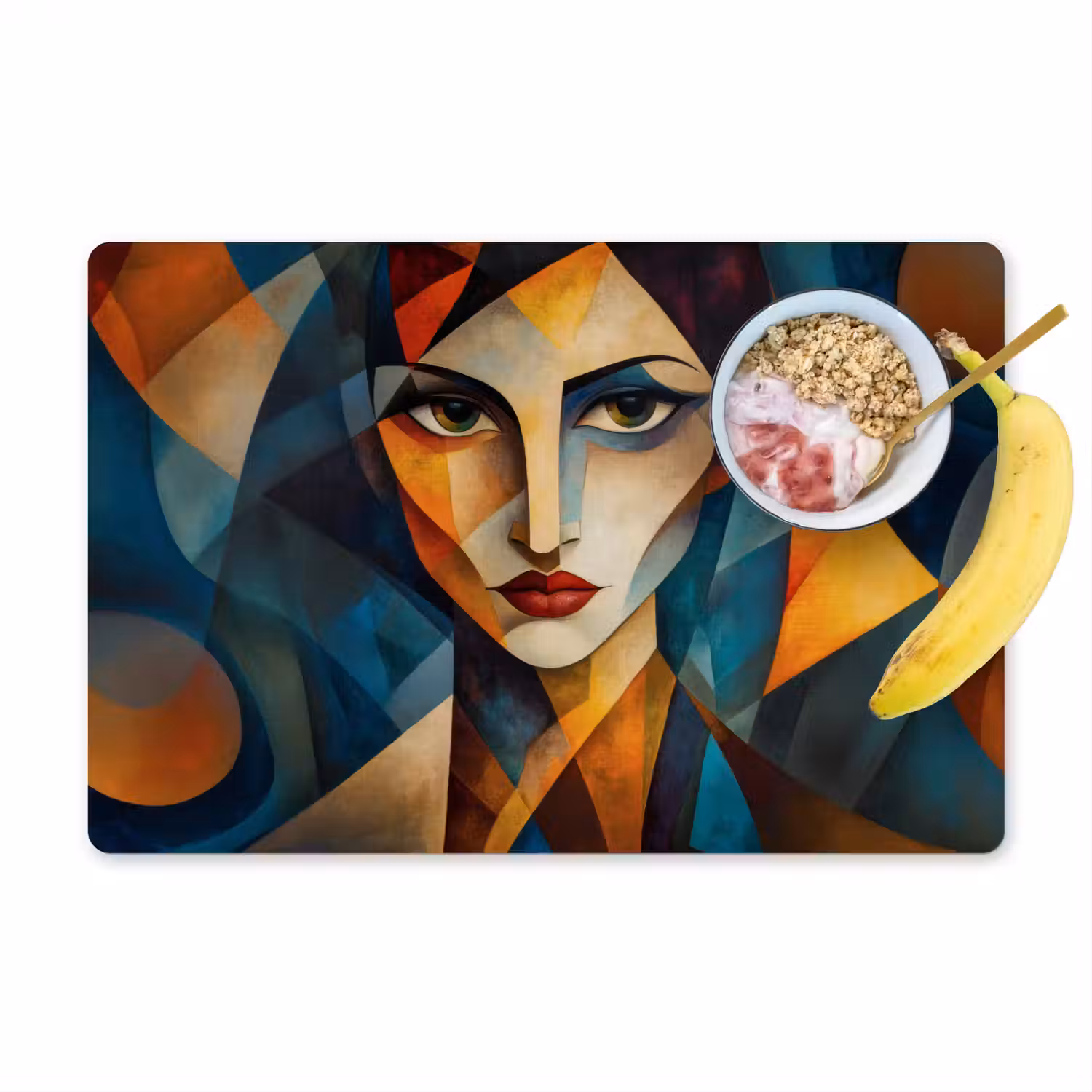 Portret - Abstract - Vormen Placemat vinyl groot -zzzproduct_Kitchenyeah-website