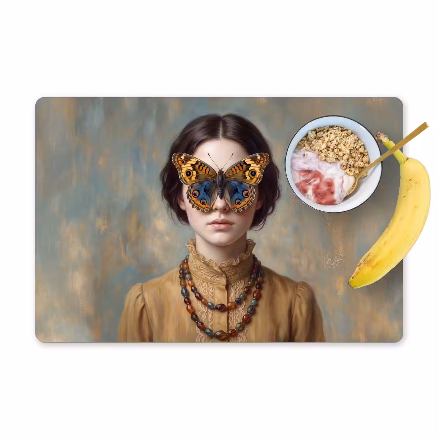 Portret - Vlinder - Kleurrijk Placemat vinyl groot -zzzproduct_Kitchenyeah-website