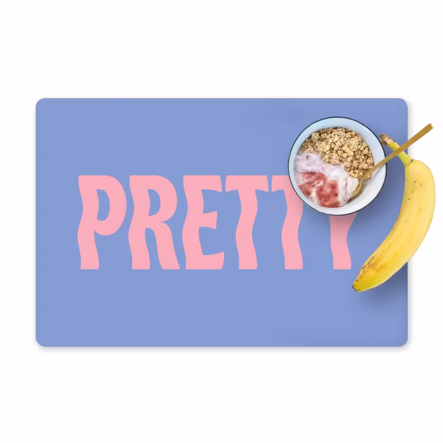 Pretty - Roze - Blauw - Golvend Placemat vinyl groot -zzzproduct_Kitchenyeah-website