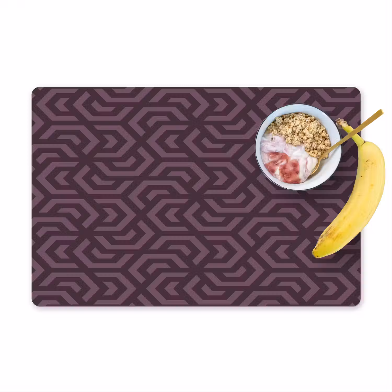 Paars - Geometrisch - Patroon - Donker Placemat vinyl groot 368 -zzzproduct_Kitchenyeah-website