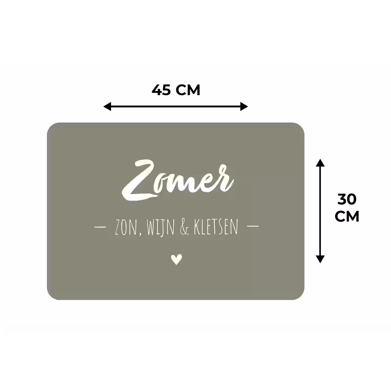 Quotes - Zomer, zon, wijn & kletsen - Tekst - Zomer Placemat vinyl groot -specs