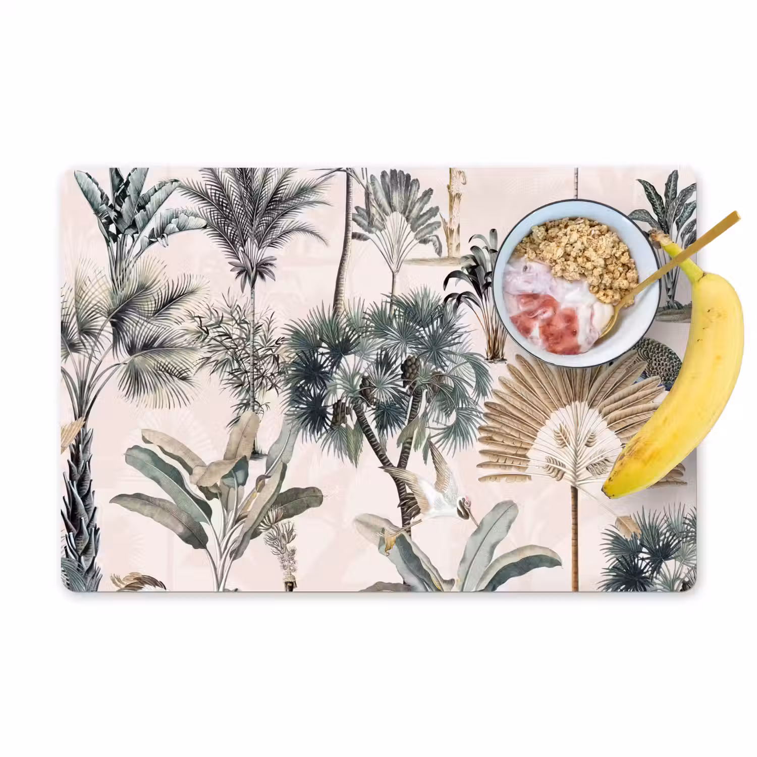 Retro - Jungle - Natuur - Dieren Placemat vinyl groot -zzzproduct_Kitchenyeah-website