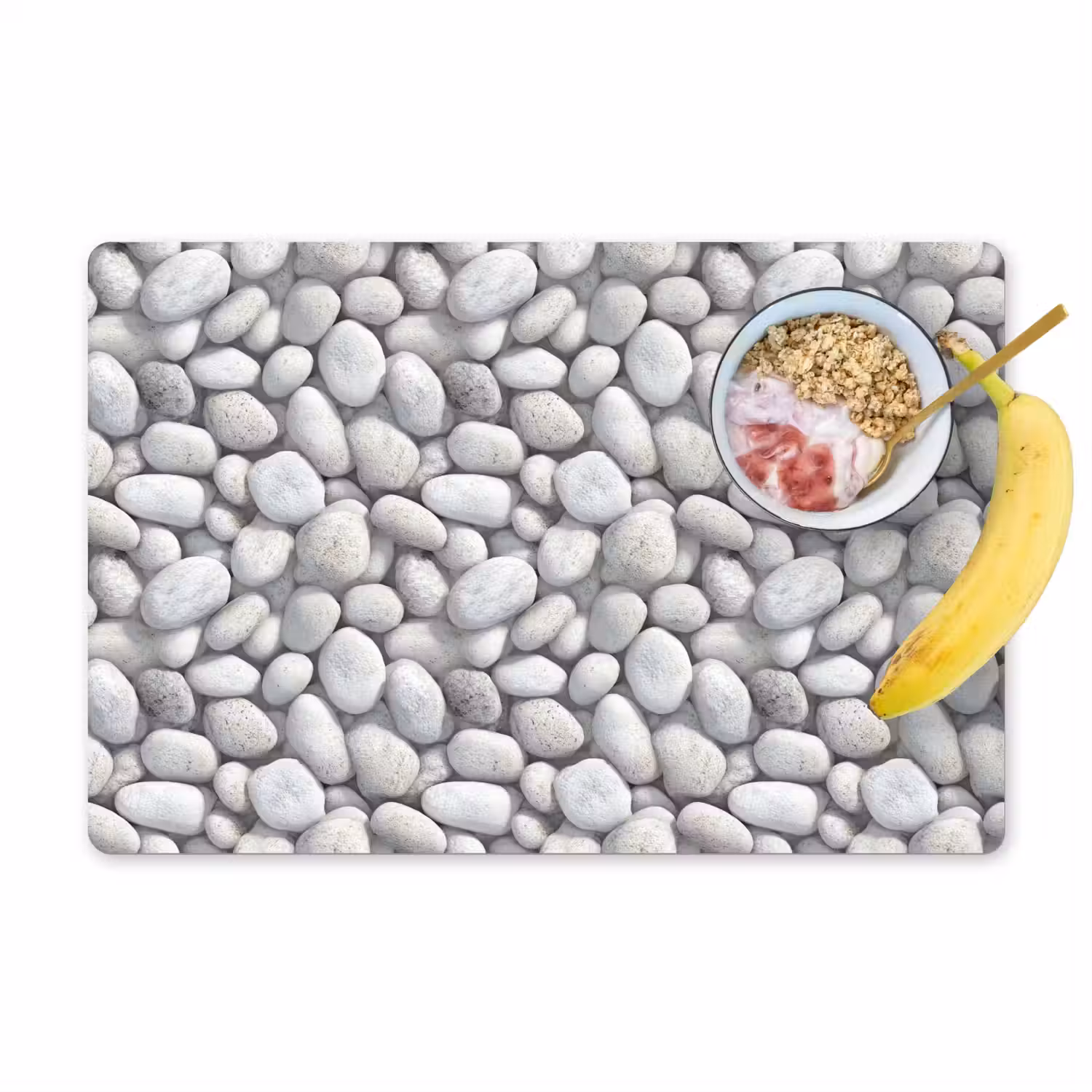 Steentjes - Grijs - Ovaal Placemat vinyl groot 368 -zzzproduct_Kitchenyeah-website