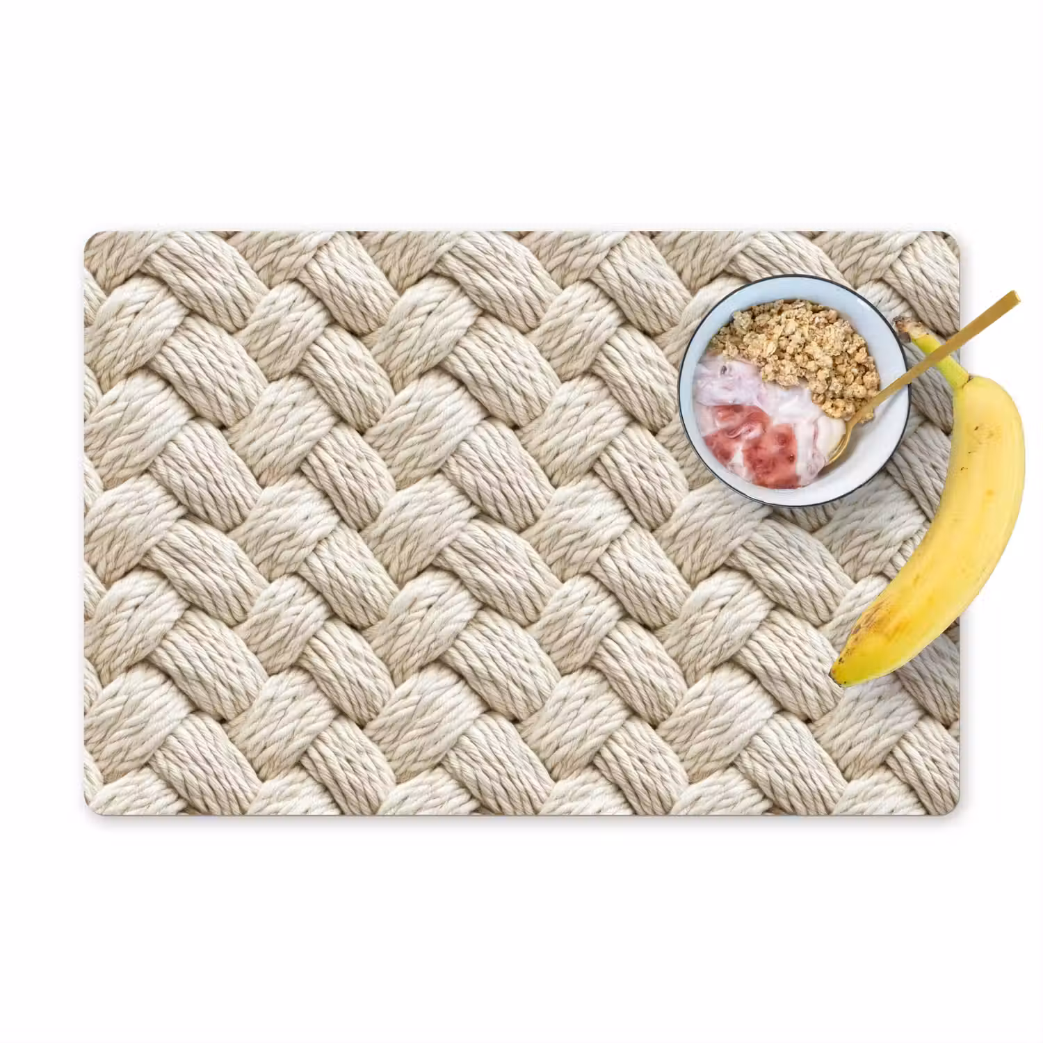 Touw - Gebreid - Beige Placemat vinyl groot 368 -zzzproduct_Kitchenyeah-website