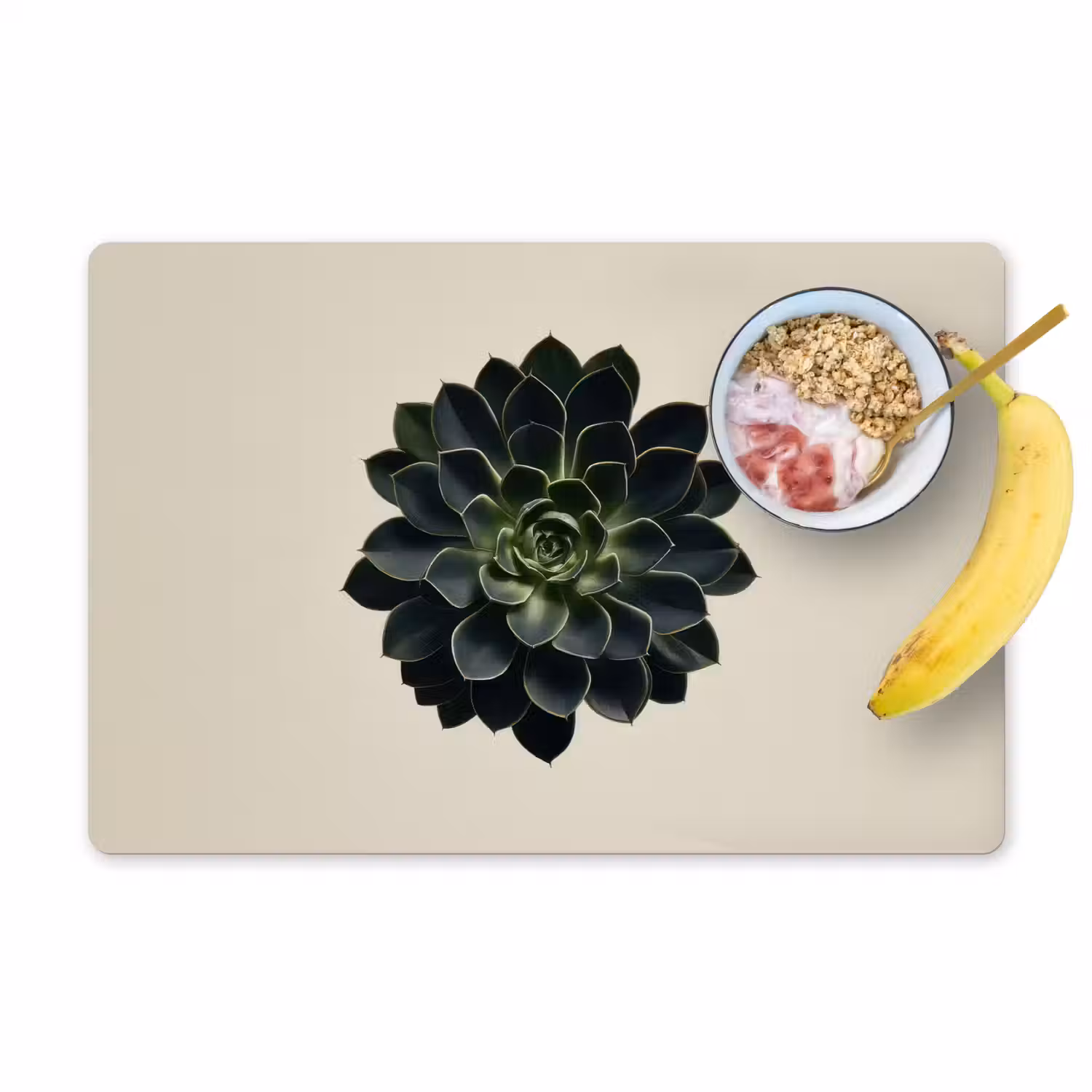 Rozet - Cirkelvormig - Donkergroen Placemat vinyl groot -zzzproduct_Kitchenyeah-website