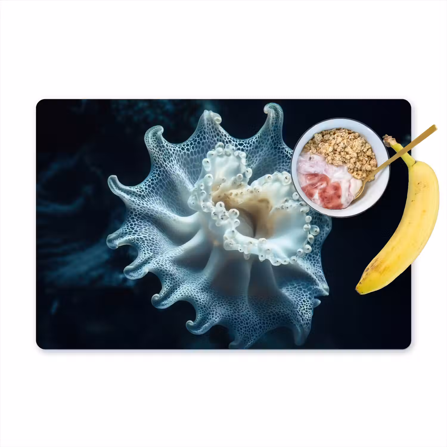 Zeewezen - Wit - Golven - Water Placemat vinyl groot -zzzproduct_Kitchenyeah-website