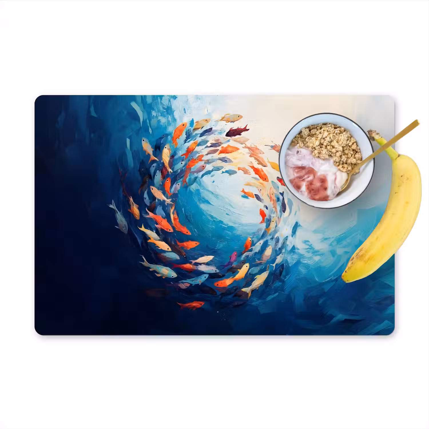 Zee - Vissen - Kleurrijk - Dynamisch Placemat vinyl groot -zzzproduct_Kitchenyeah-website
