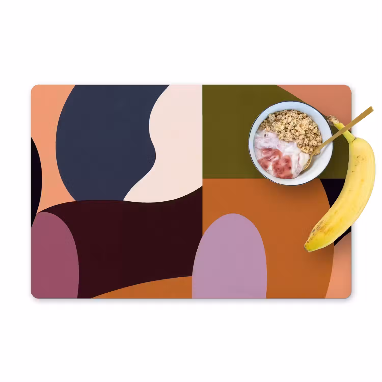 Vormen - Abstract - Kleuren - Vierkant Placemat vinyl groot -zzzproduct_Kitchenyeah-website