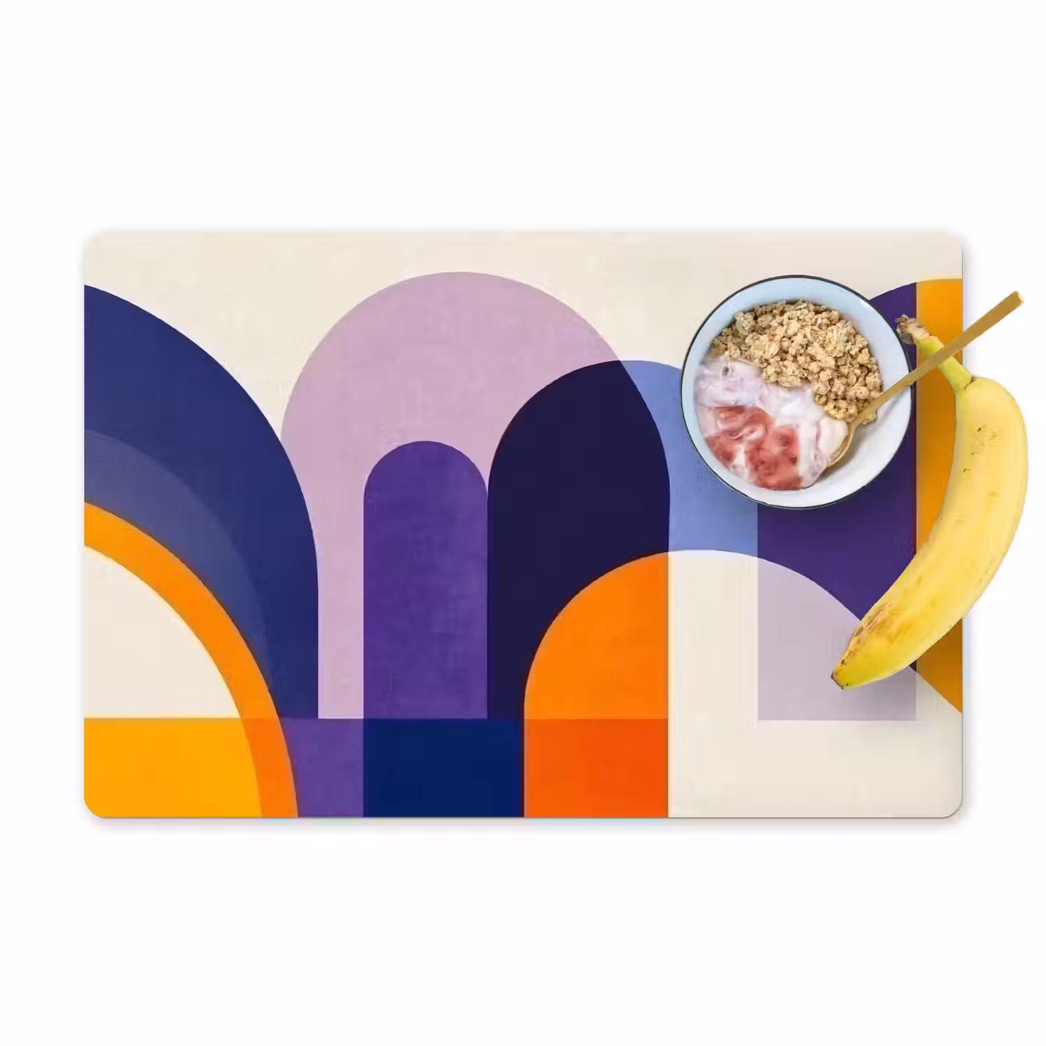 Vormen - Abstract - Grafisch - Oranje Placemat vinyl groot -zzzproduct_Kitchenyeah-website