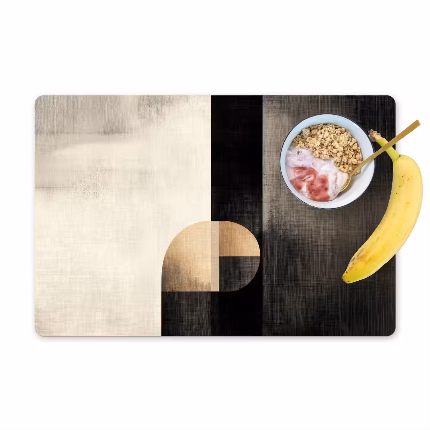 Vormen - Modern - Zwart Placemat vinyl groot -zzzproduct_Kitchenyeah-website