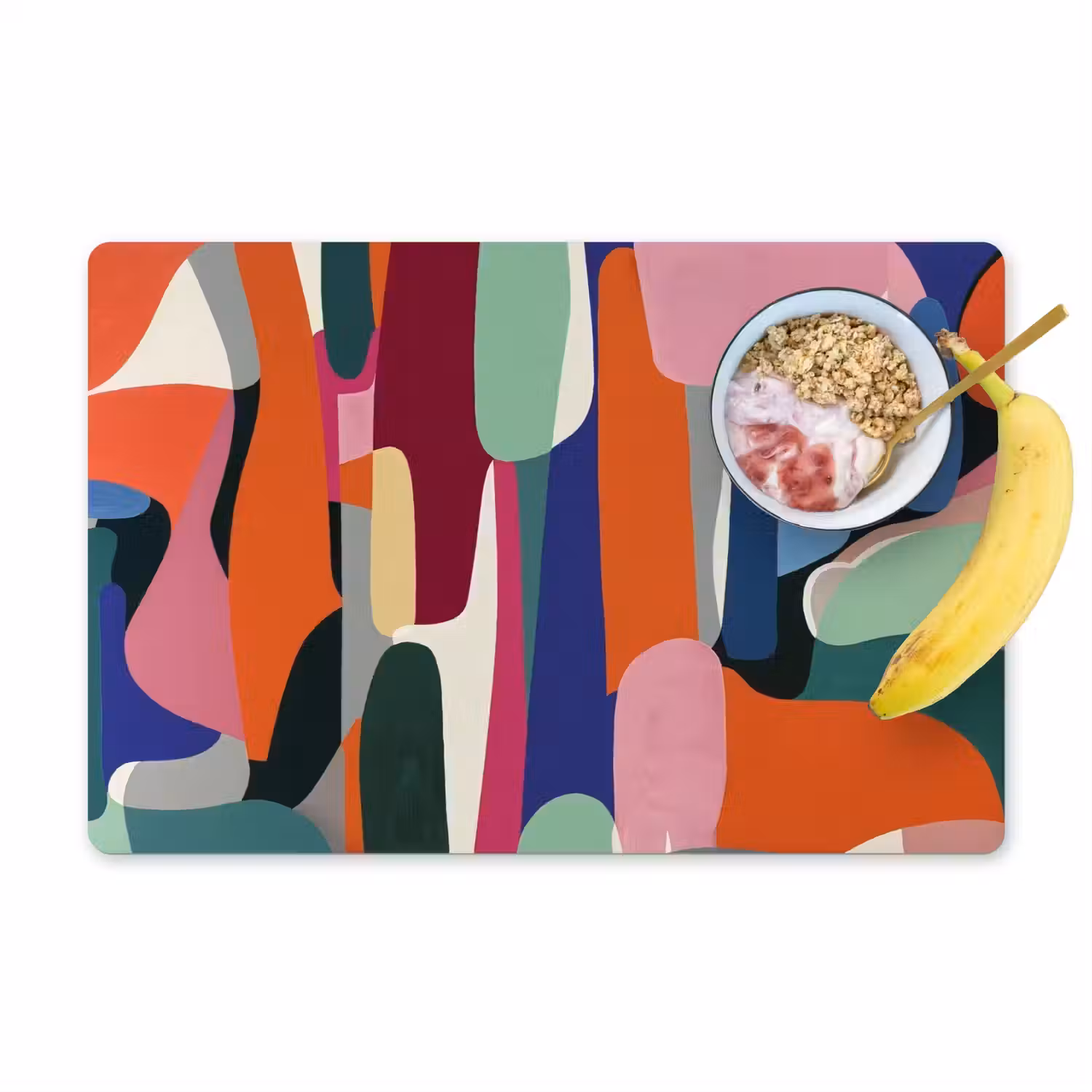 Vormen - Ritmisch - Kleuren - Abstract Placemat vinyl groot -zzzproduct_Kitchenyeah-website
