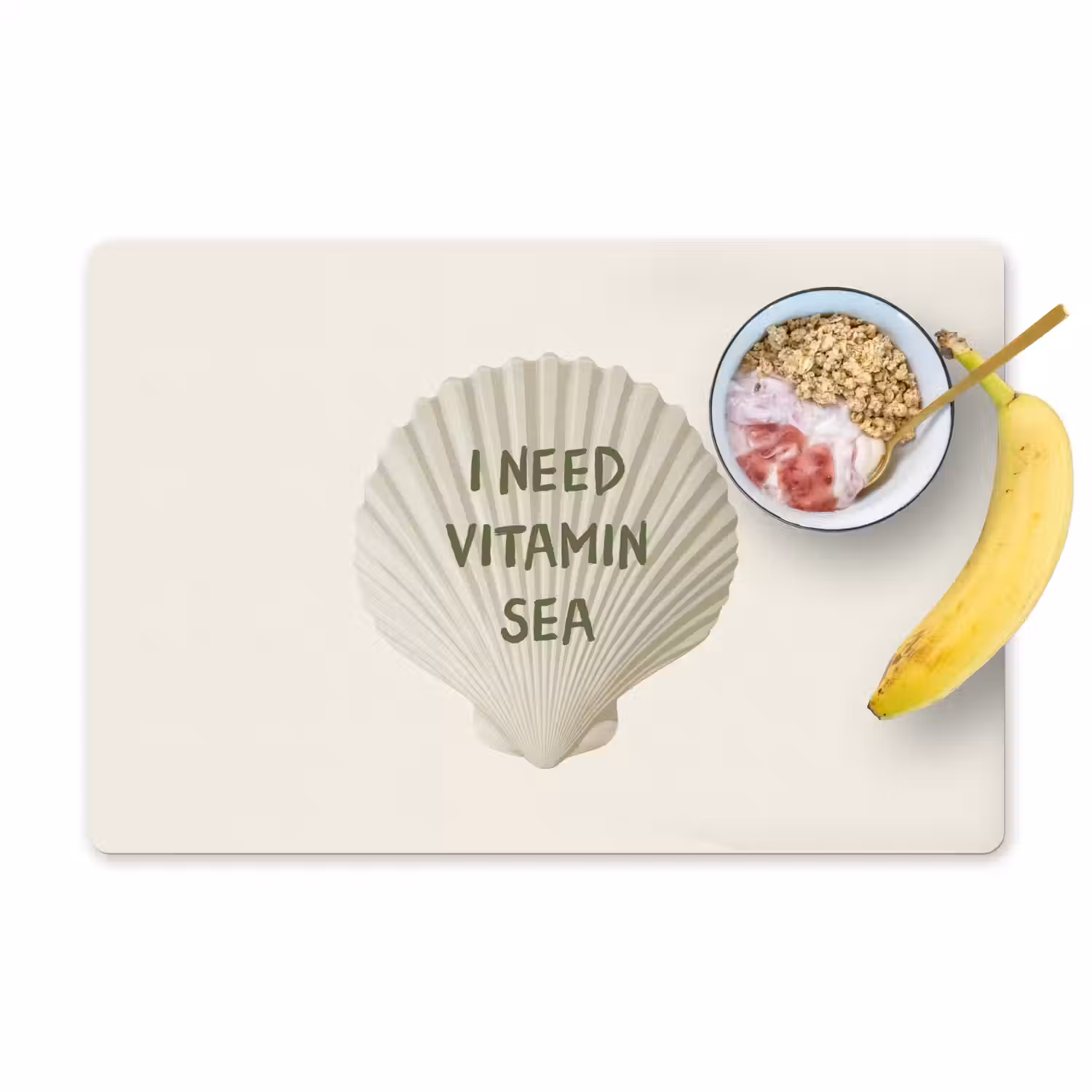 Schelp - Quote - Groen Placemat vinyl groot -zzzproduct_Kitchenyeah-website