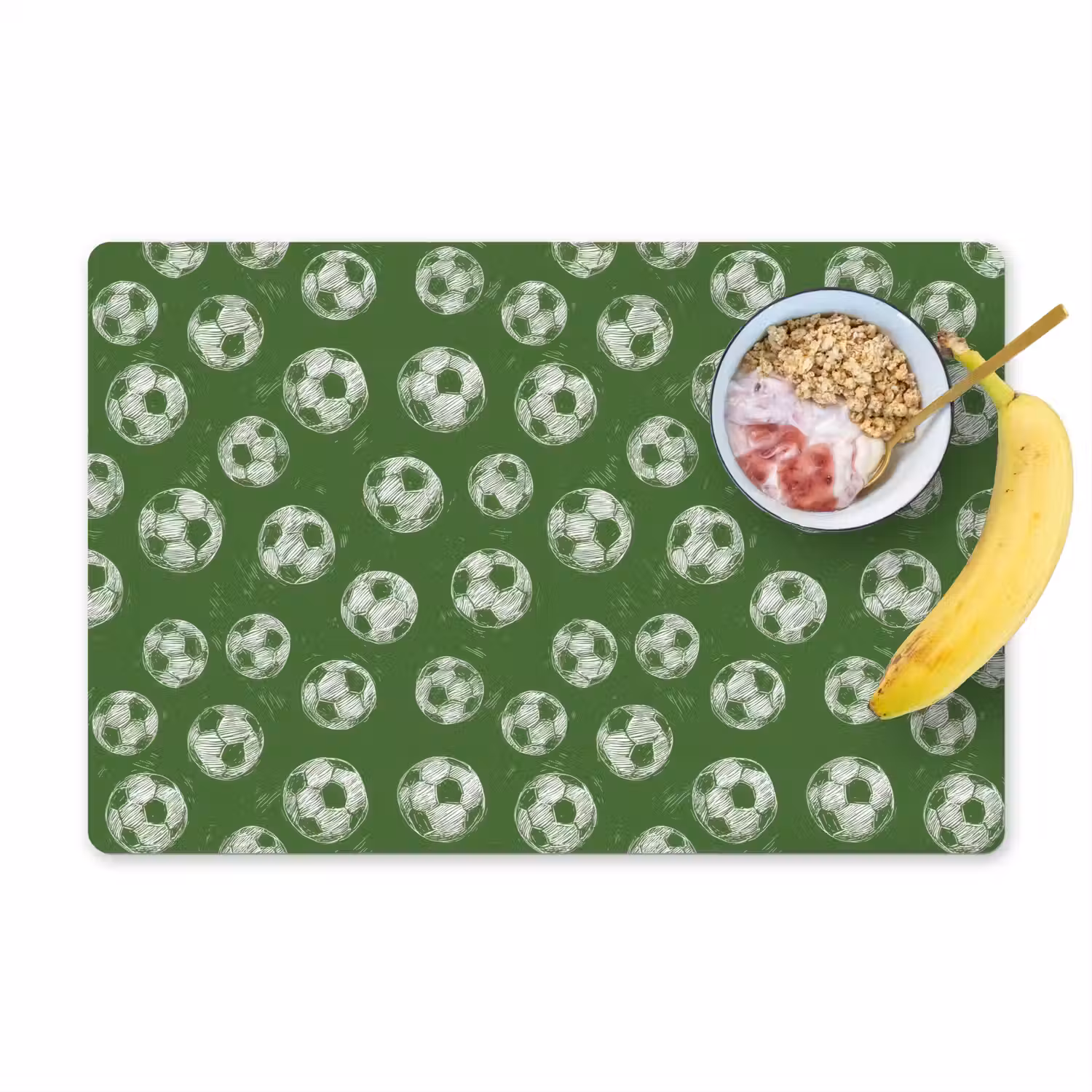 Voetbal - Sport - Groen Placemat vinyl groot 368 -zzzproduct_Kitchenyeah-website