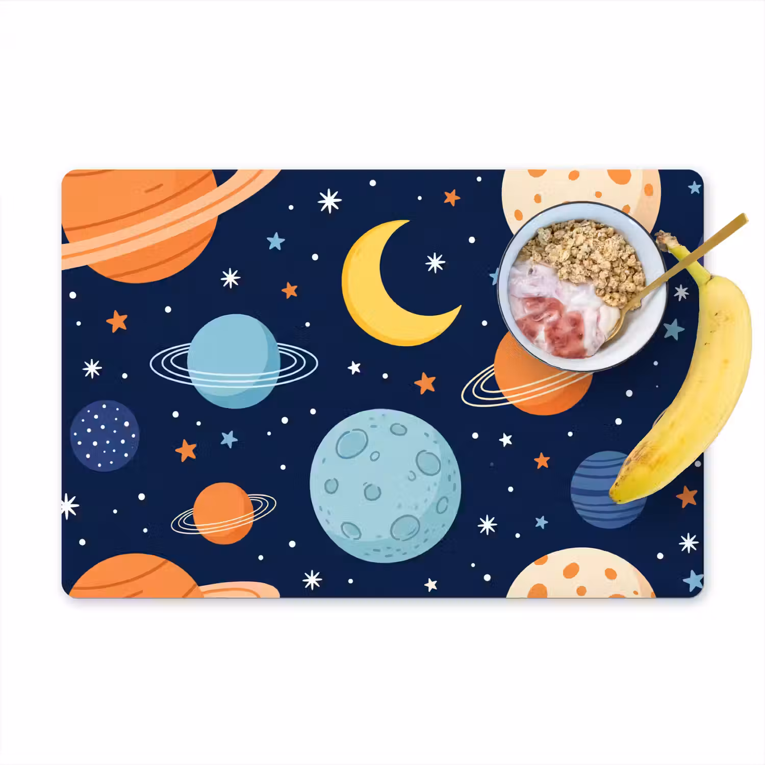 Ruimte - Planeten - Kleurrijk Placemat vinyl groot -zzzproduct_Kitchenyeah-website
