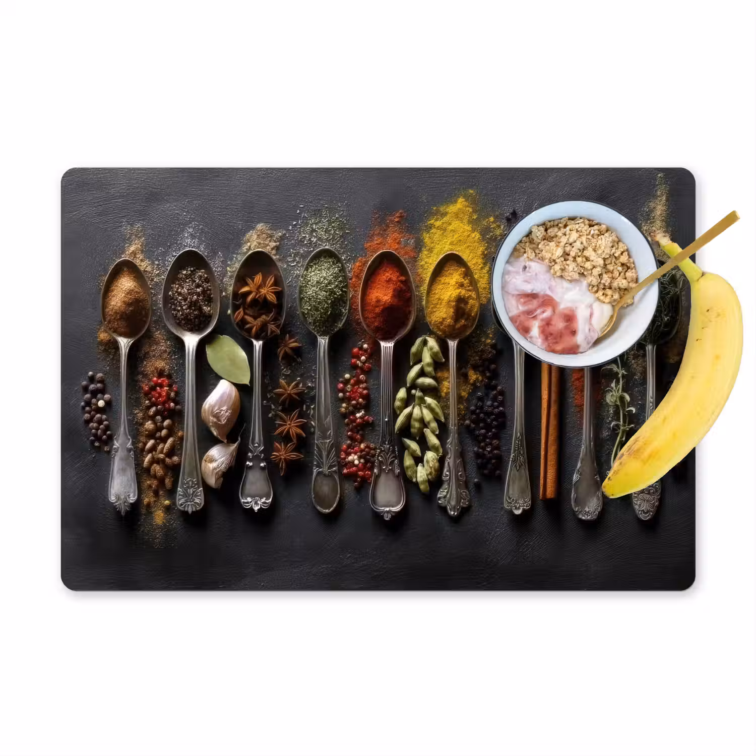 Lepels - Specerijen - Kaneel - Chili Placemat vinyl groot -zzzproduct_Kitchenyeah-website