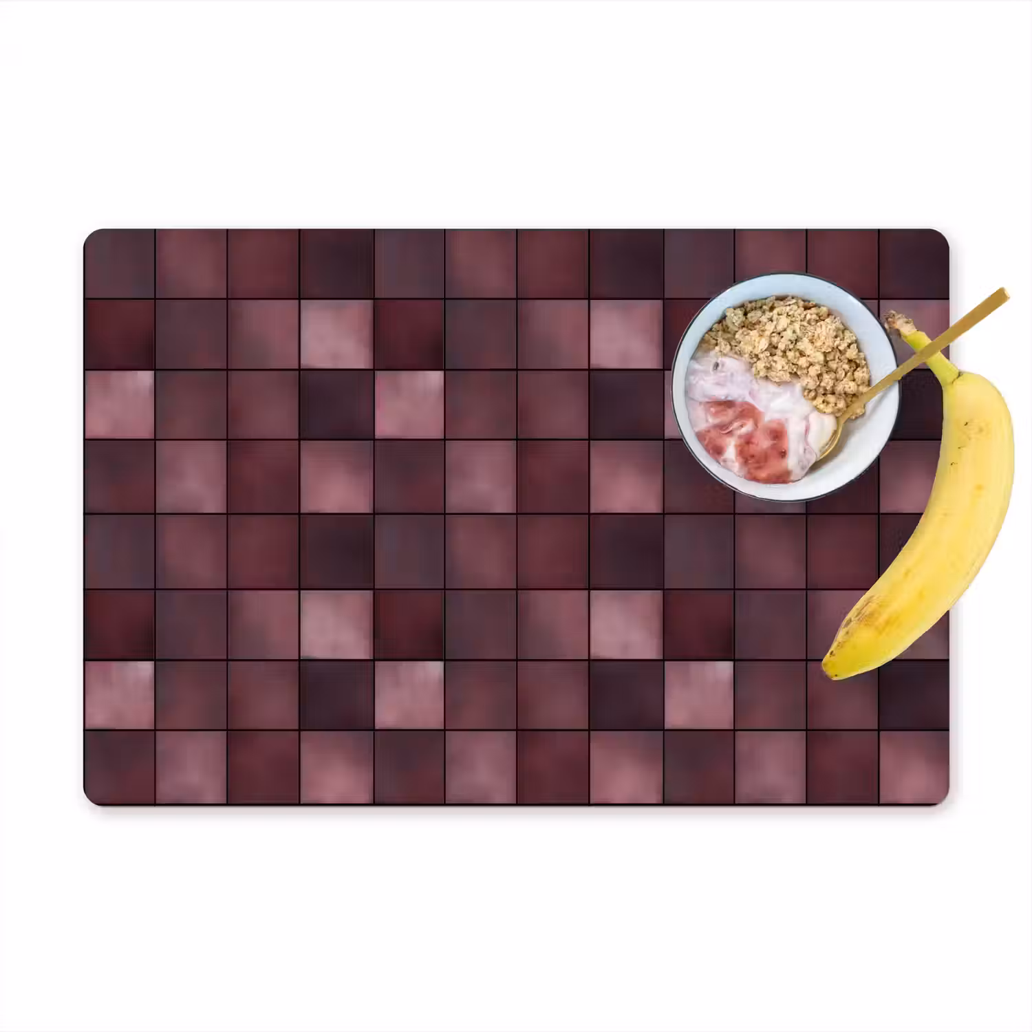 Vierkant - Tegel - Patroon - Paars Placemat vinyl groot 368 -zzzproduct_Kitchenyeah-website