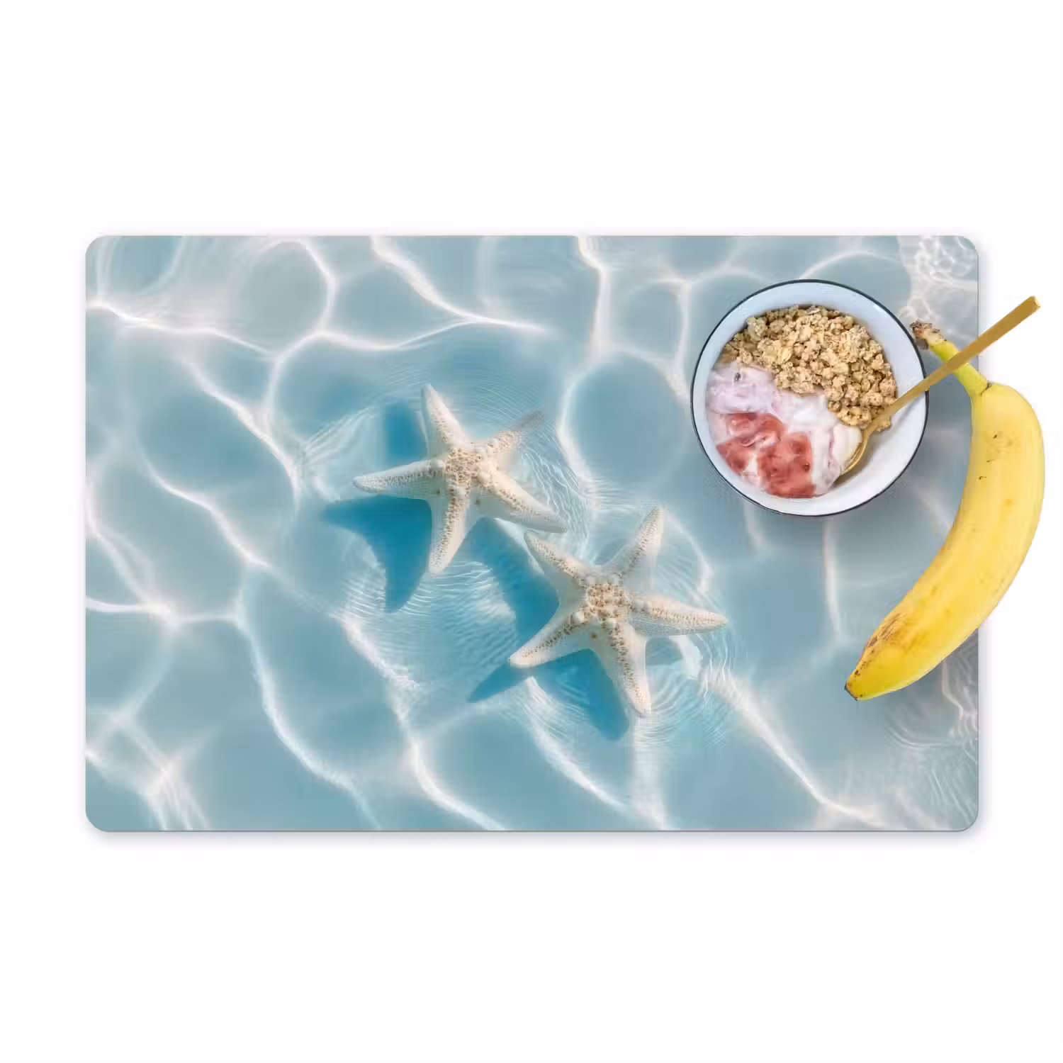 Zeesterren - Golvend water - Rustgevend Placemat vinyl groot -zzzproduct_Kitchenyeah-website
