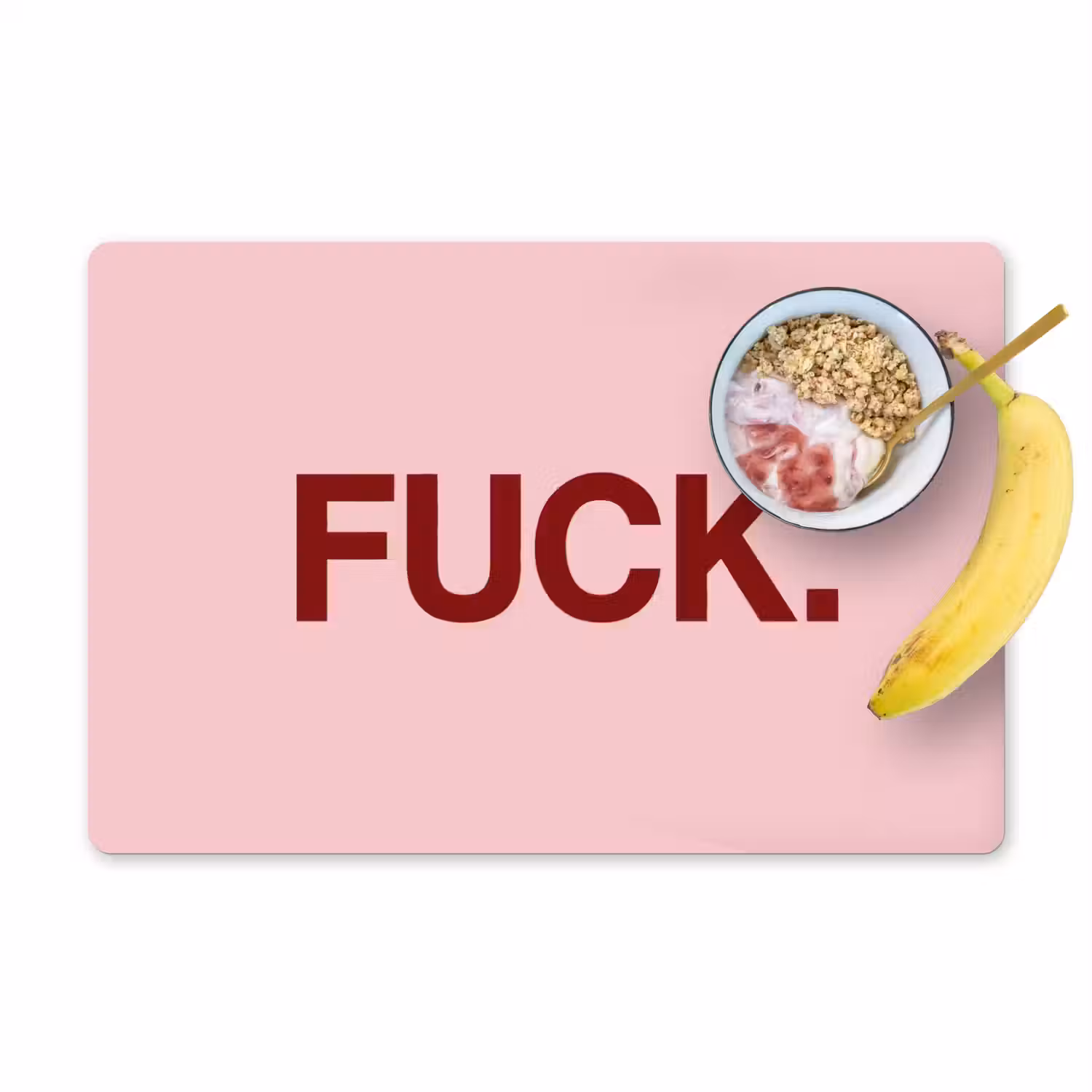 Statement - Krachtig - Roze Placemat vinyl groot -zzzproduct_Kitchenyeah-website