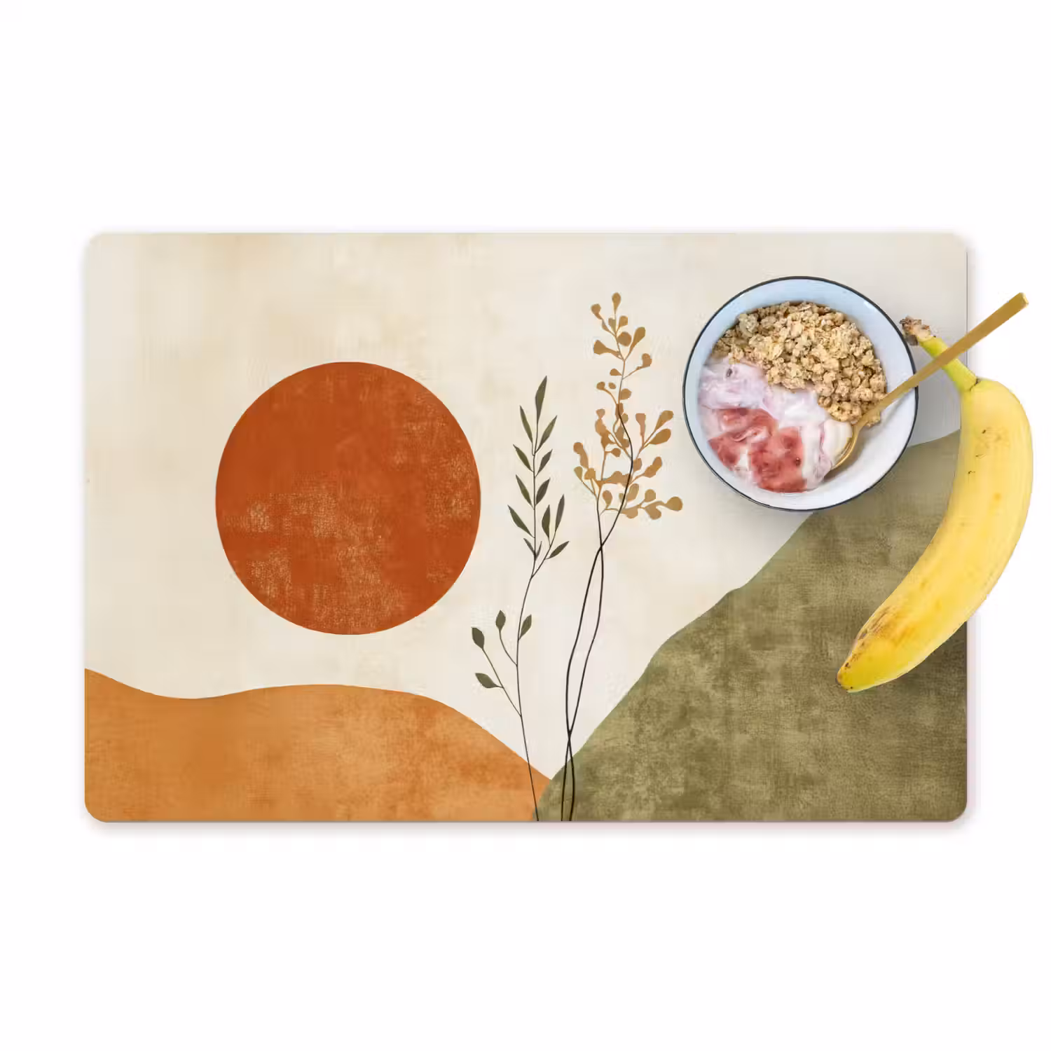 Zon - Abstract - Takken - Oranje Placemat vinyl groot -zzzproduct_Kitchenyeah-website