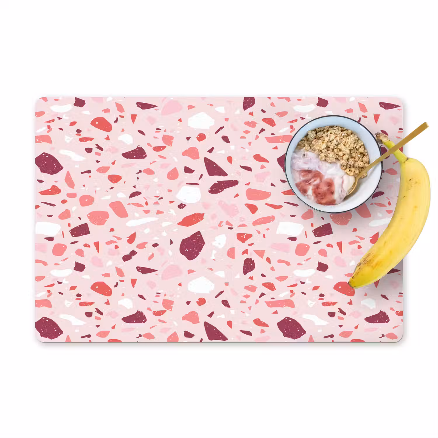 Terrazzo - Patroon - Roze Placemat vinyl groot 368 -zzzproduct_Kitchenyeah-website