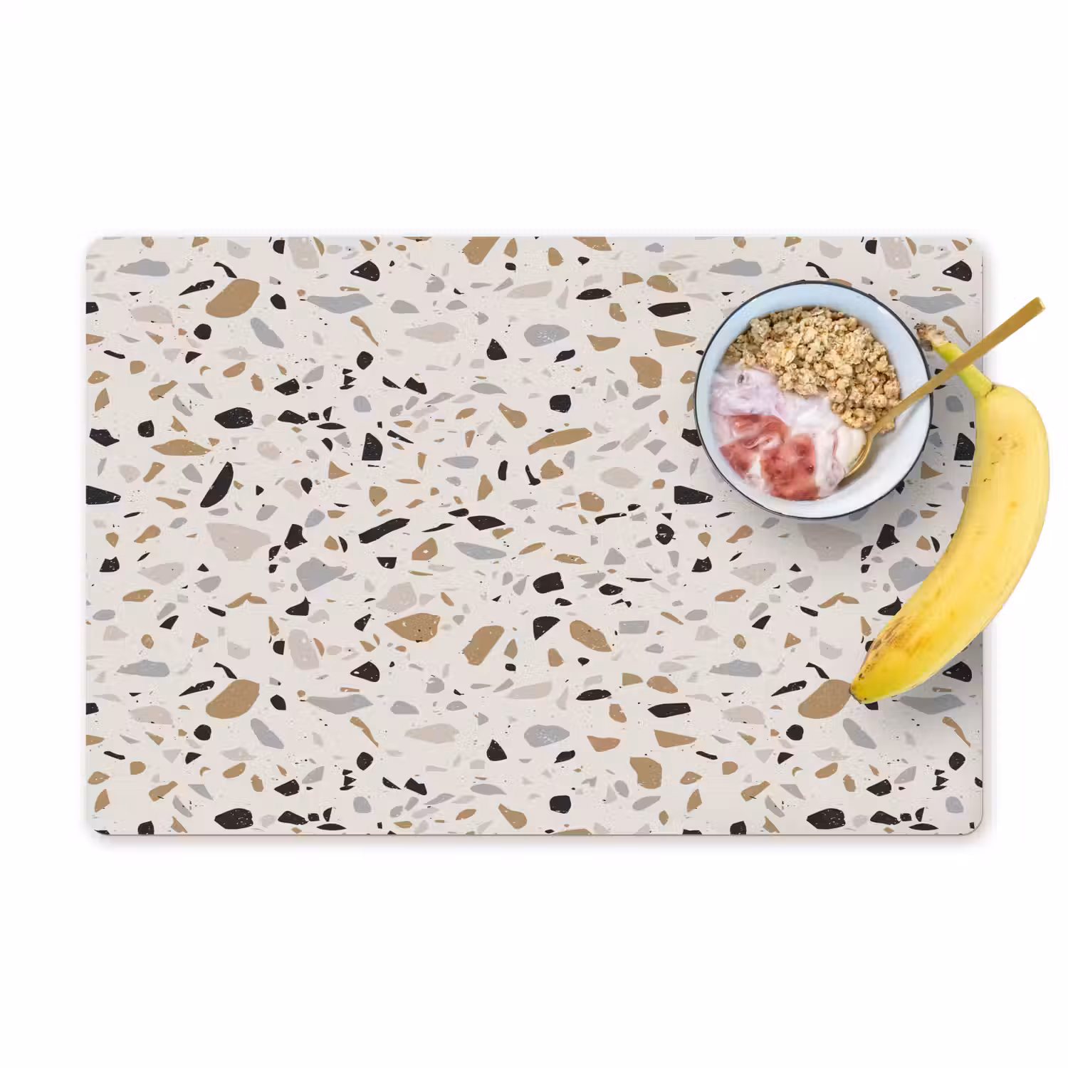 Terrazzo - Patroon - Staal Placemat vinyl groot 368 -zzzproduct_Kitchenyeah-website