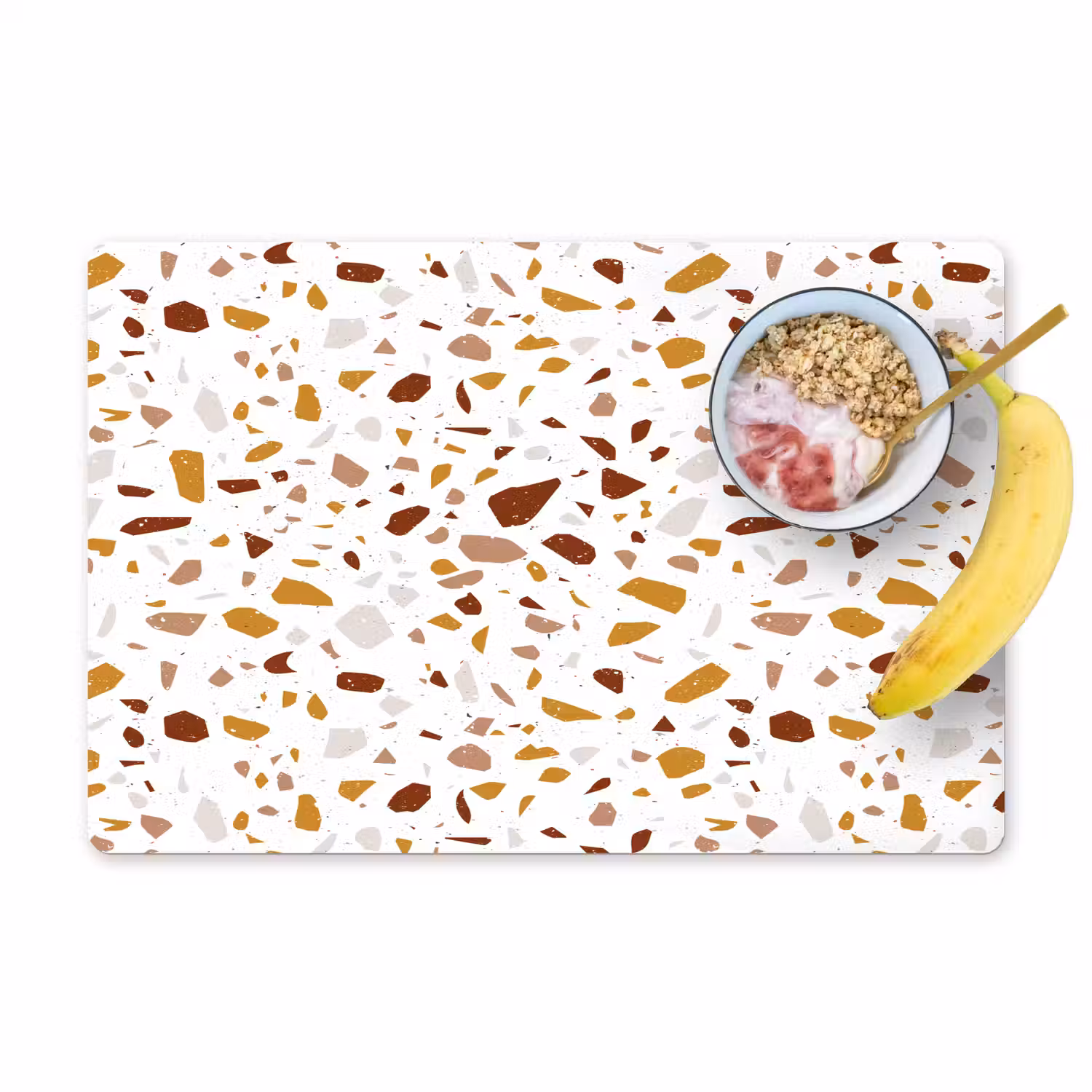 Terrazzo - Patroon - Wit - Urban Placemat vinyl groot 368 -zzzproduct_Kitchenyeah-website