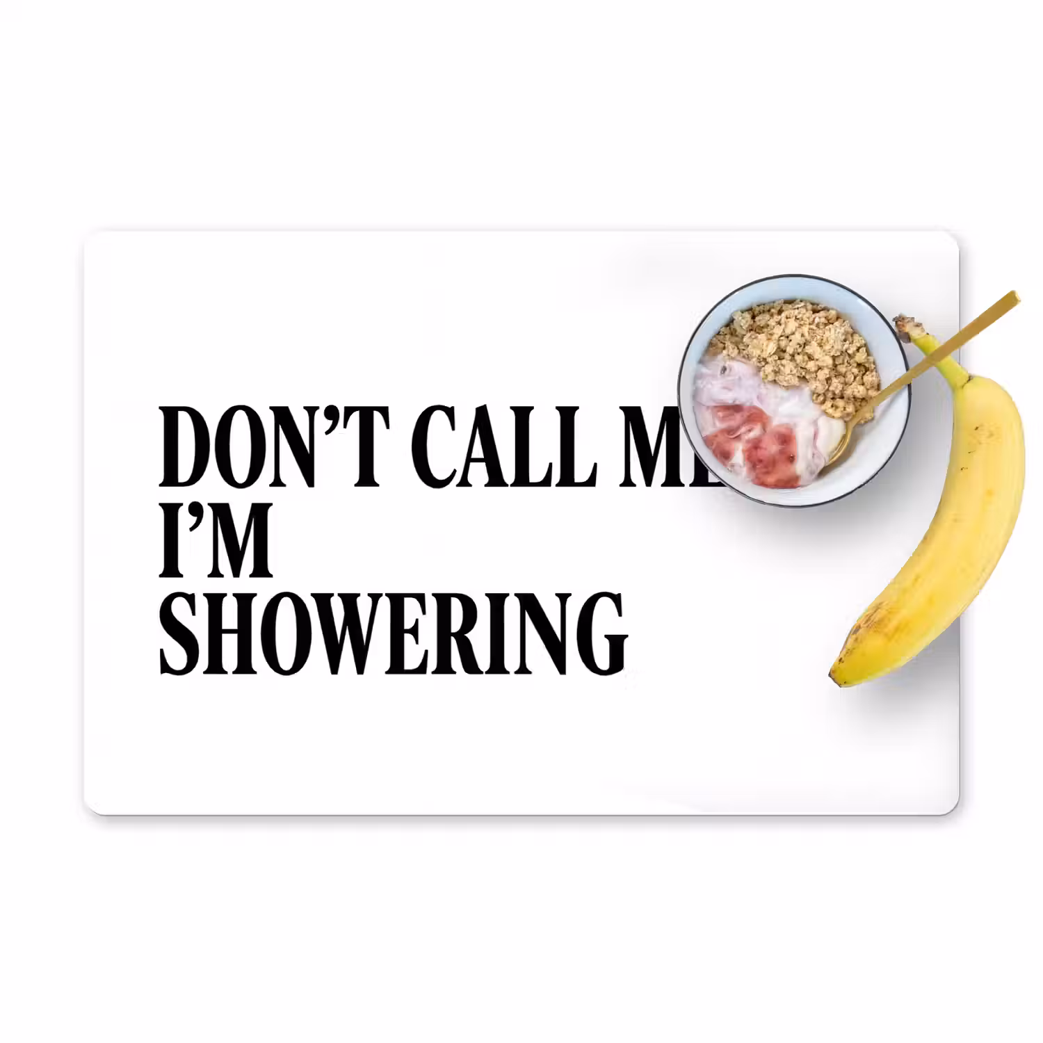 Tekst - Modern - Zwart - Wit Placemat vinyl groot -zzzproduct_Kitchenyeah-website