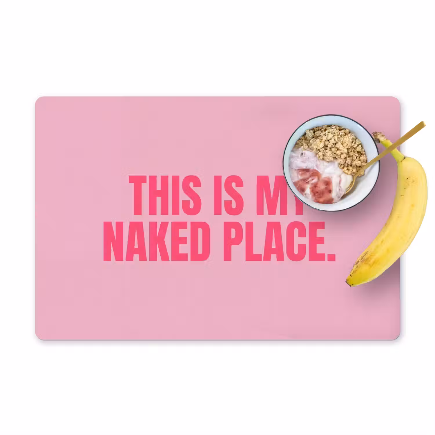Tekst - Modern - Roze Placemat vinyl groot -zzzproduct_Kitchenyeah-website