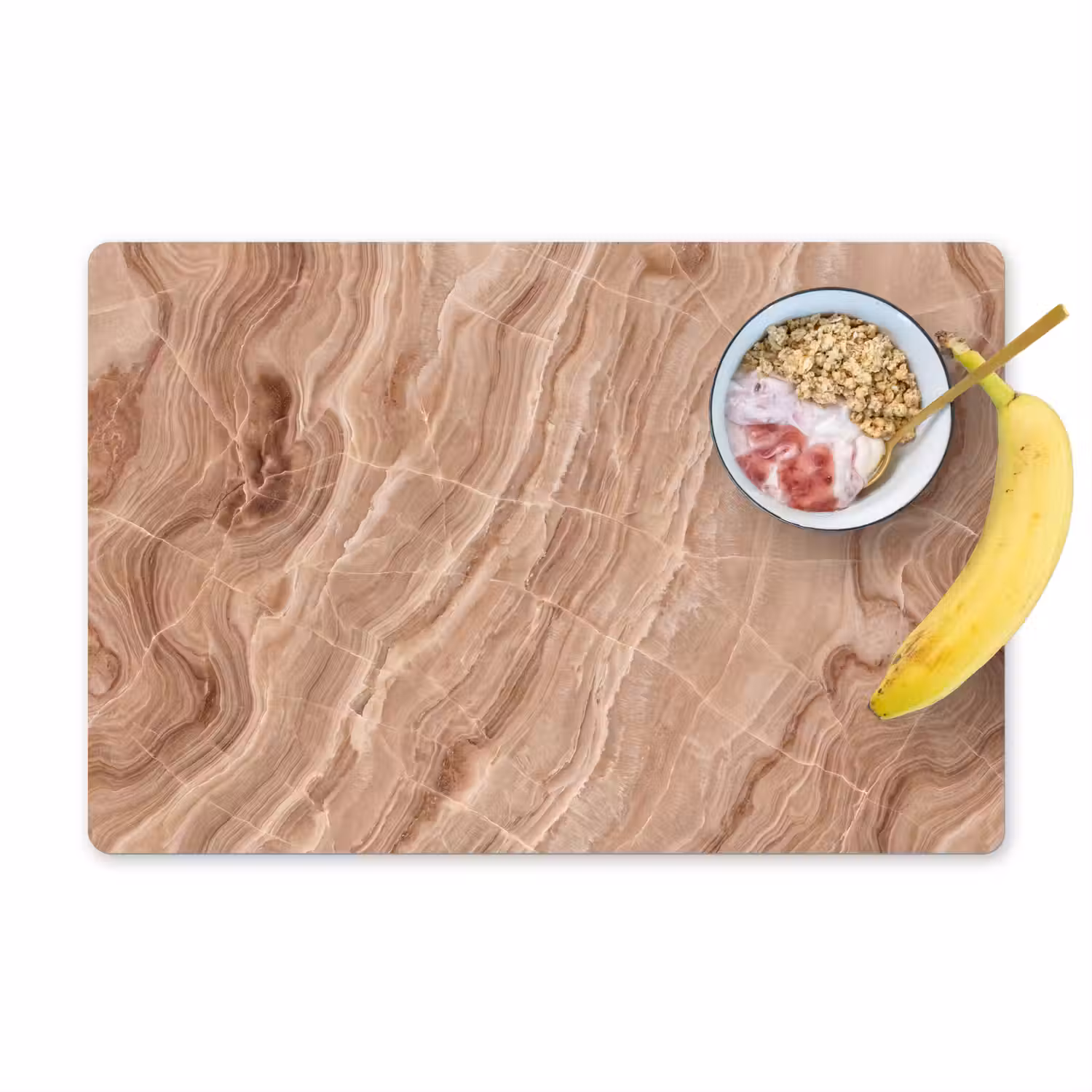 Textuur - Golvend - Abstract - Warm - Bruin Placemat vinyl groot -zzzproduct_Kitchenyeah-website