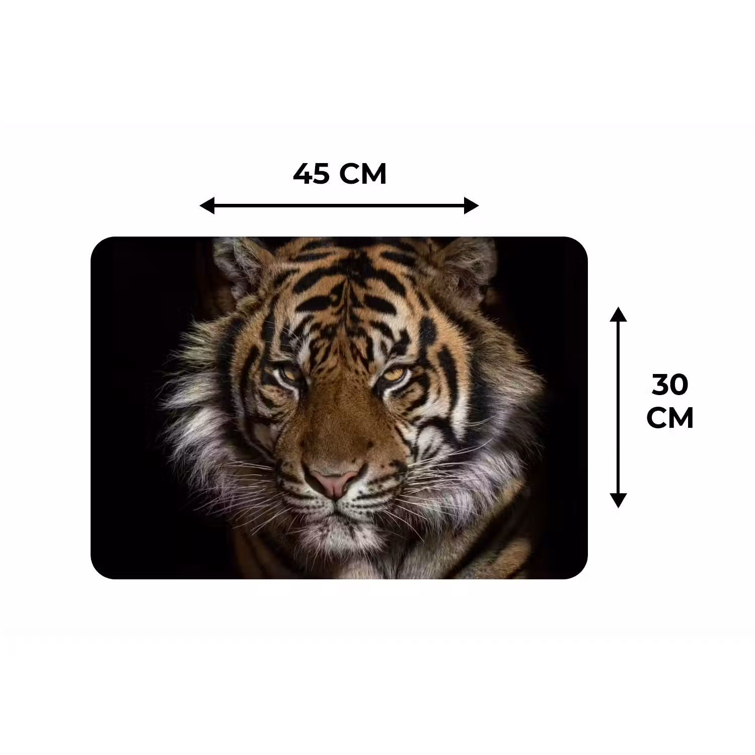 Tijger - Wilde dieren - Portret Placemat vinyl groot -specs