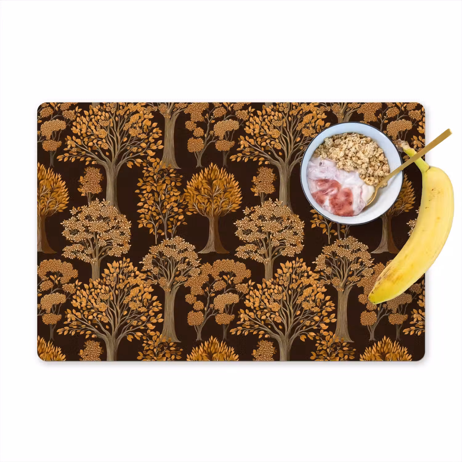 Bomen - Patroon - Bruin Placemat vinyl groot 368 -zzzproduct_Kitchenyeah-website