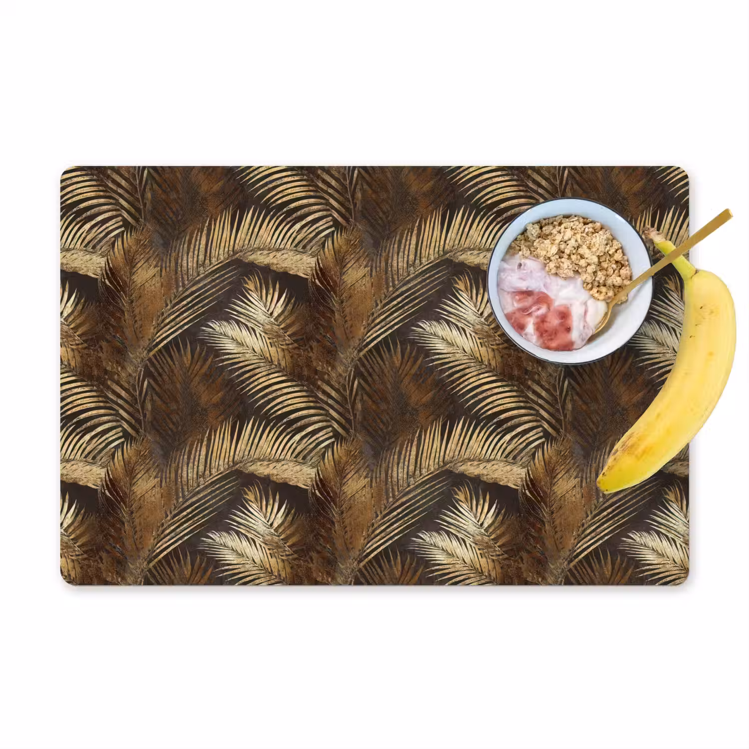 Tropisch - Bladeren - Goud Placemat vinyl groot 368 -zzzproduct_Kitchenyeah-website