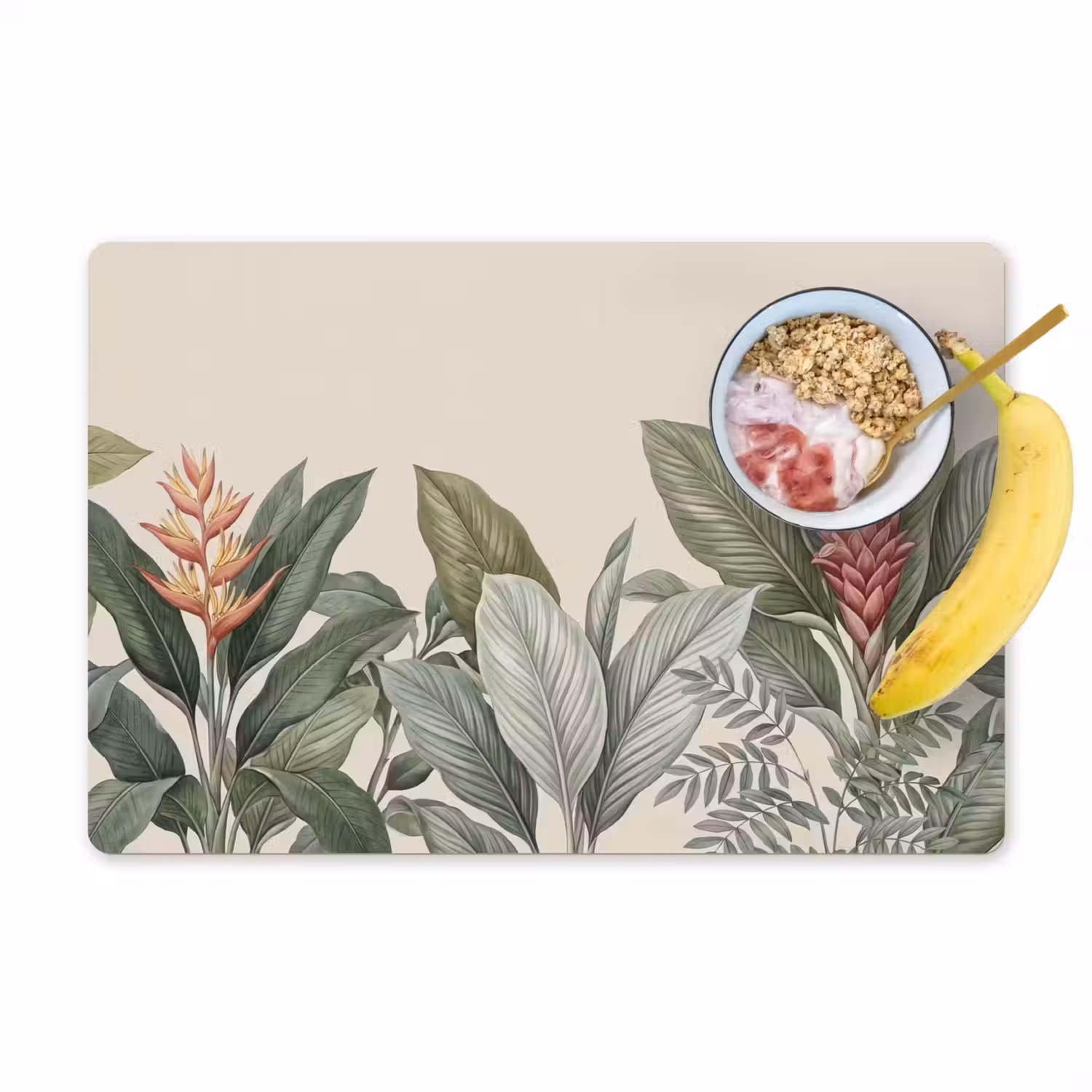 Tropisch - Planten - Modern - Groen Placemat vinyl groot -zzzproduct_Kitchenyeah-website