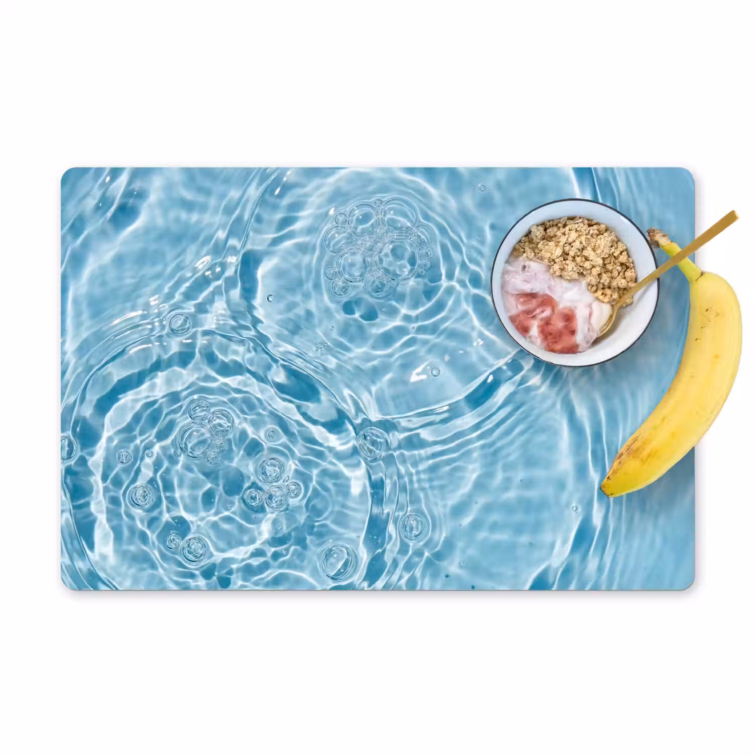 Water - Blauw - bubbels Placemat vinyl groot -zzzproduct_Kitchenyeah-website